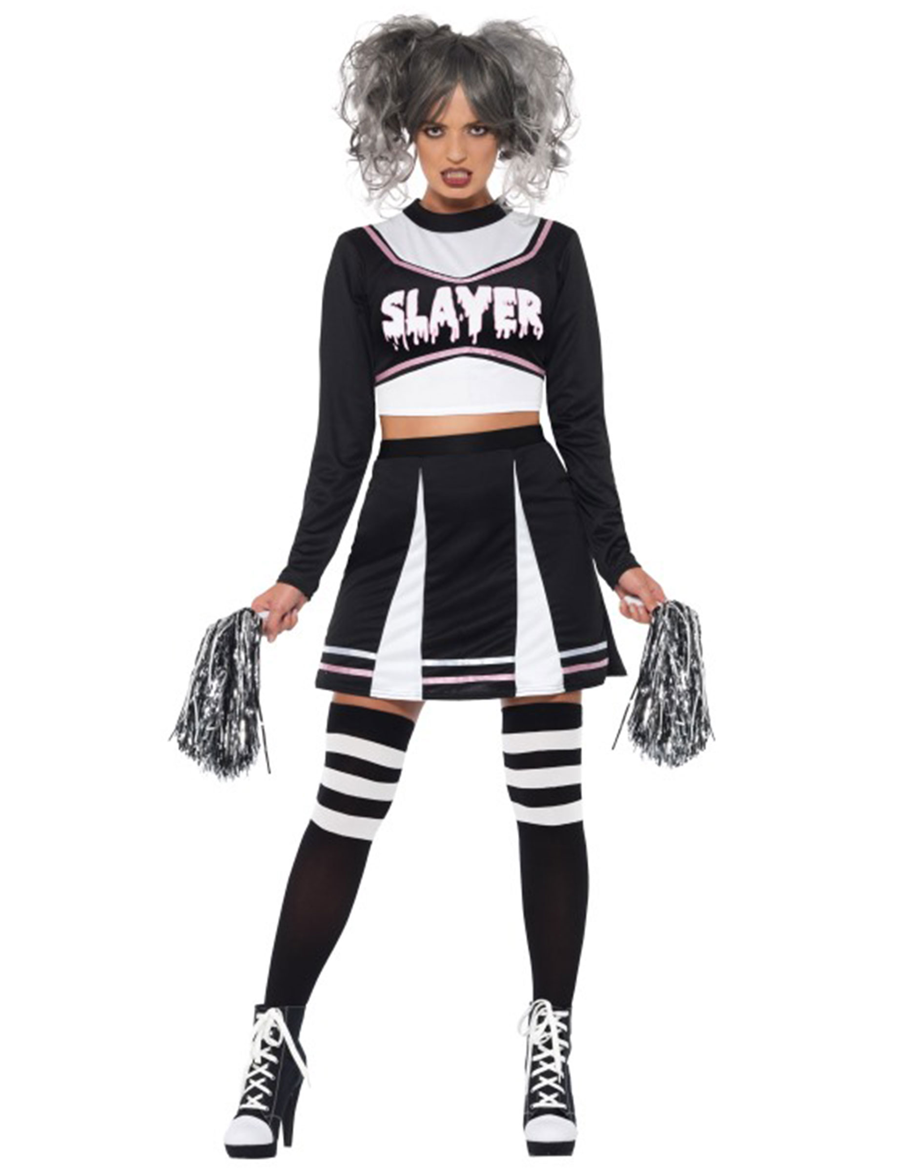 Déguisement pompom girl gothique femme