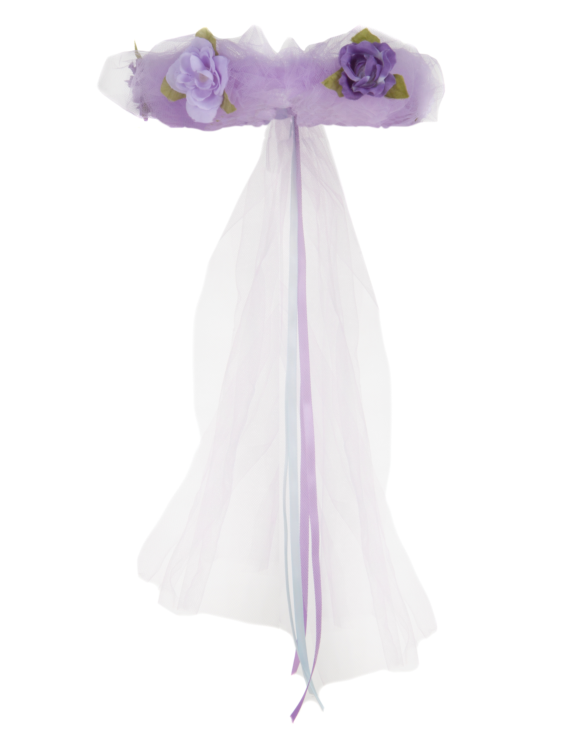 Couronne de Princesse en fleurs violette fille