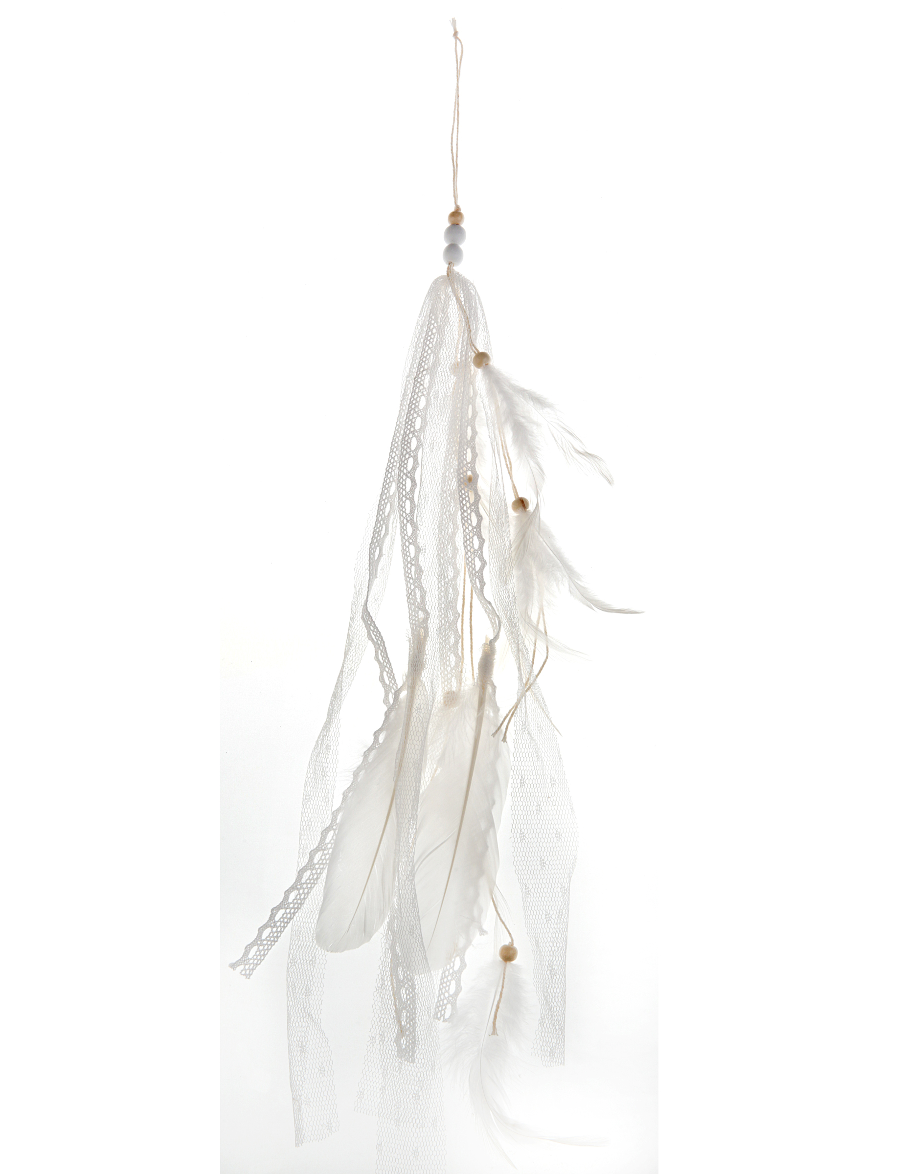 Suspension plume blanche 35 cm