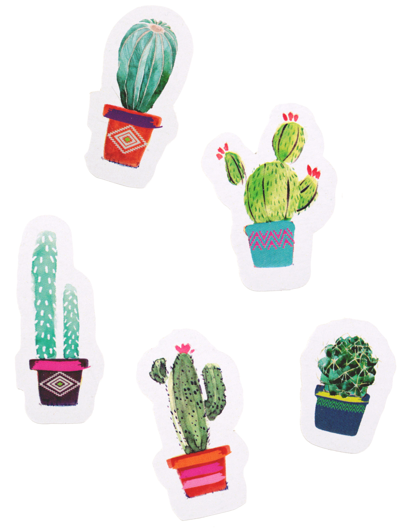 50 Confettis de table en papier cactus Mexique 2 à 4 cm