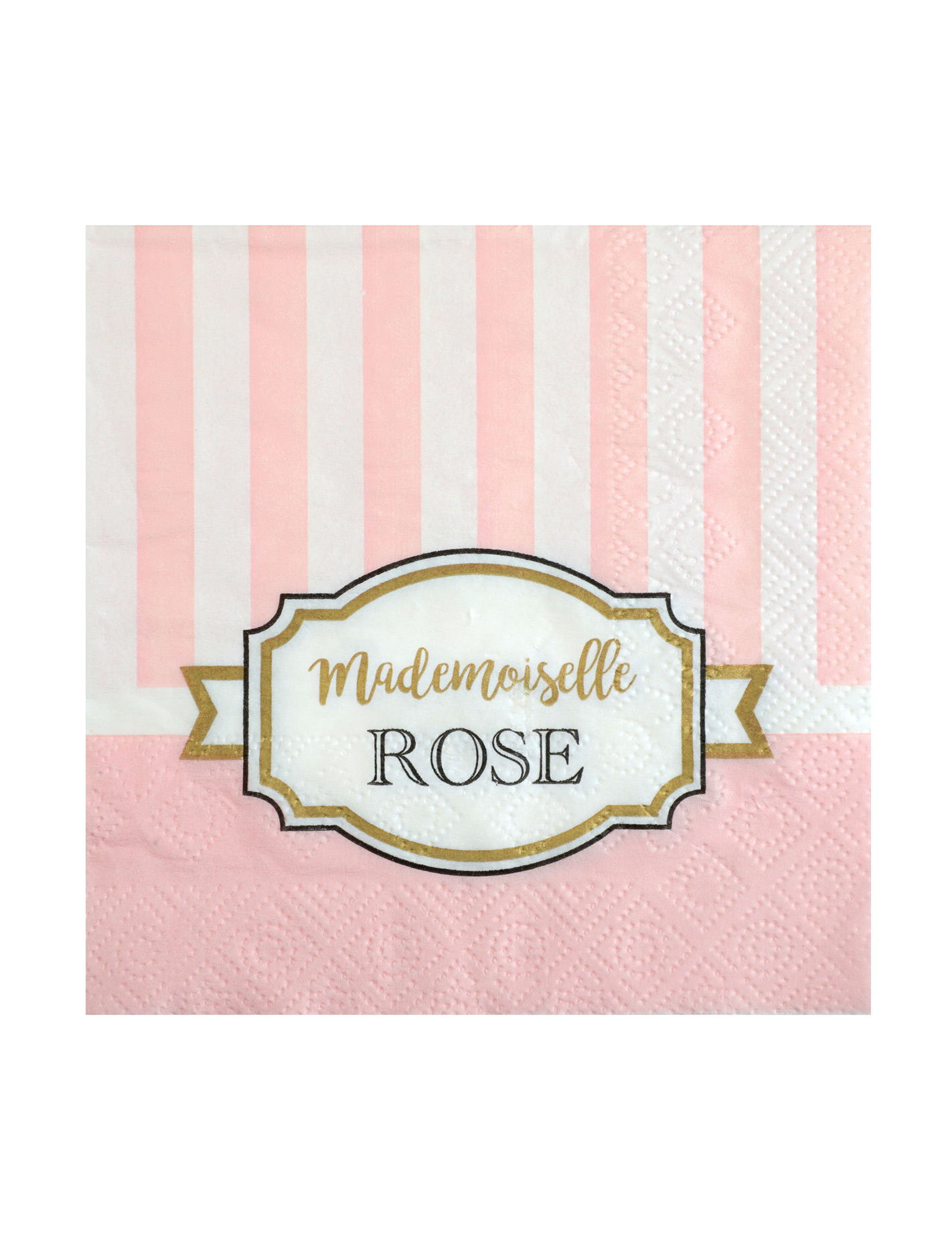 20 Petites serviettes en papier Baby shower rose 25 x 25 cm