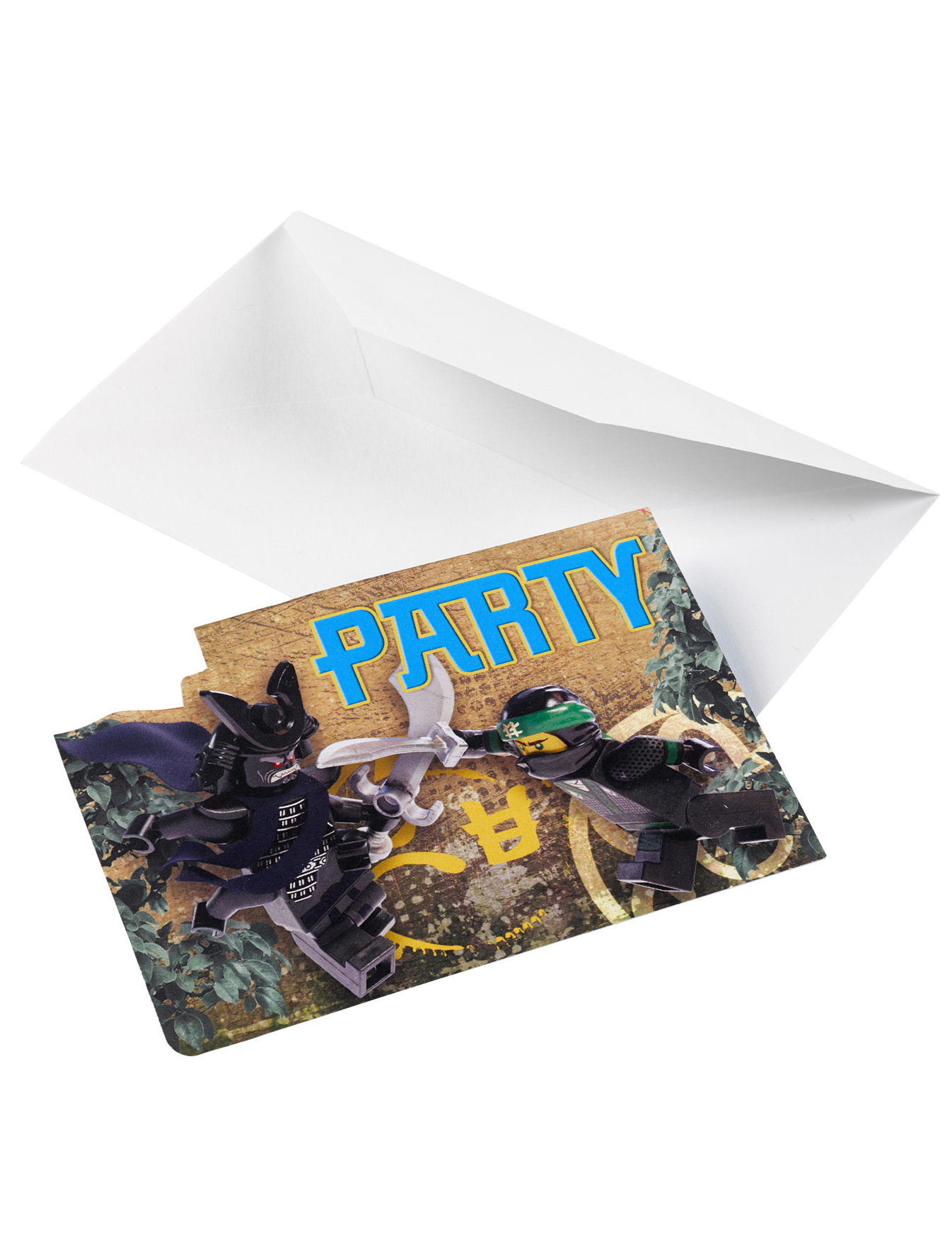 8 Cartons d'invitations Lego Ninjago