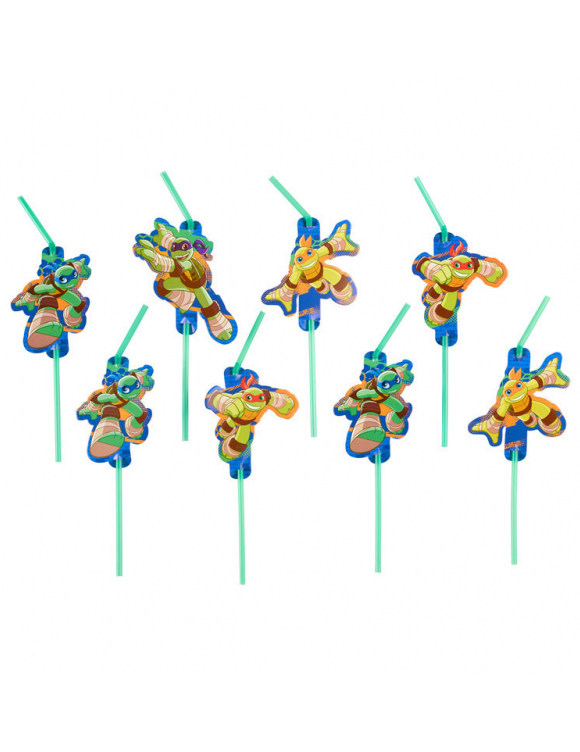 8 Pailles Tortues Ninja