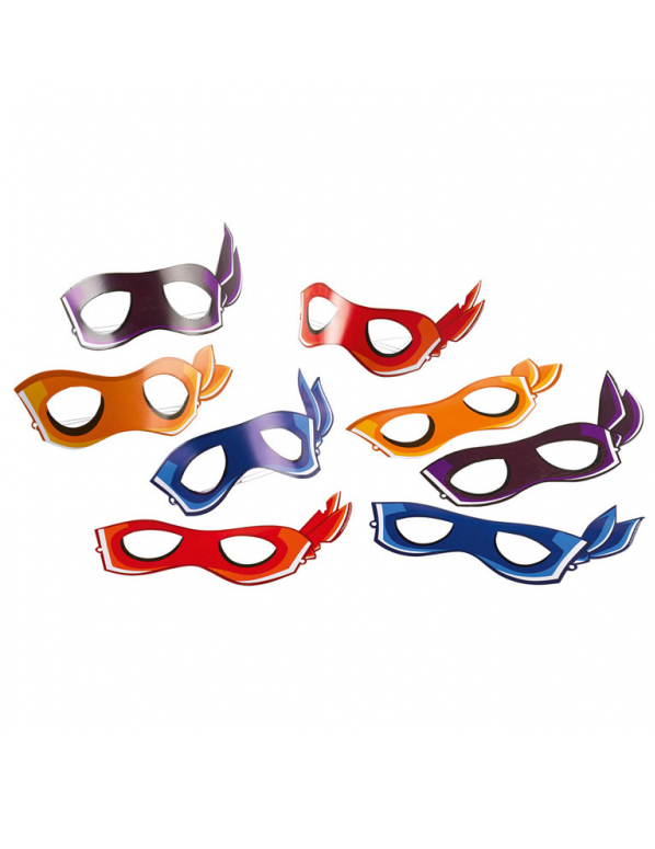 8 Masques en carton Tortues Ninja