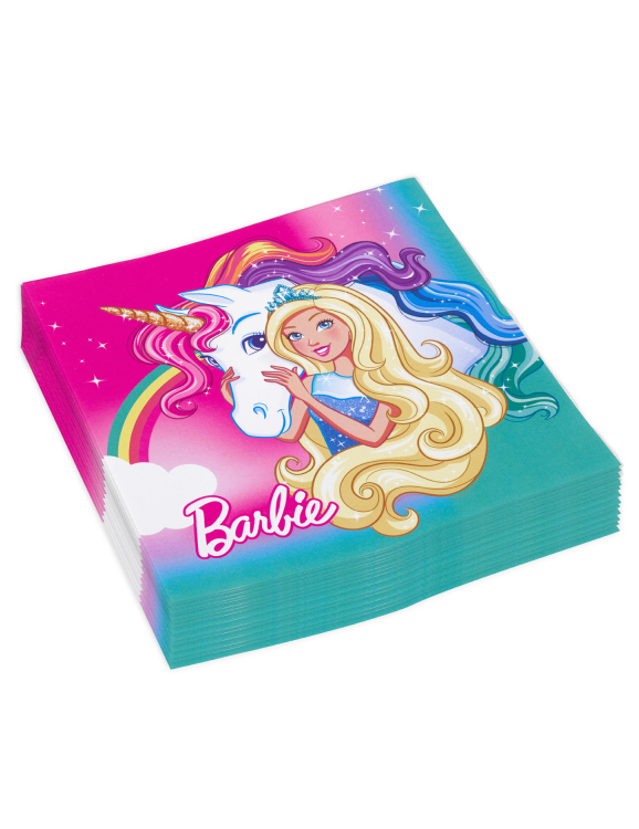 20 Serviettes en papier Barbie Dreamtopia 33 x 33 cm