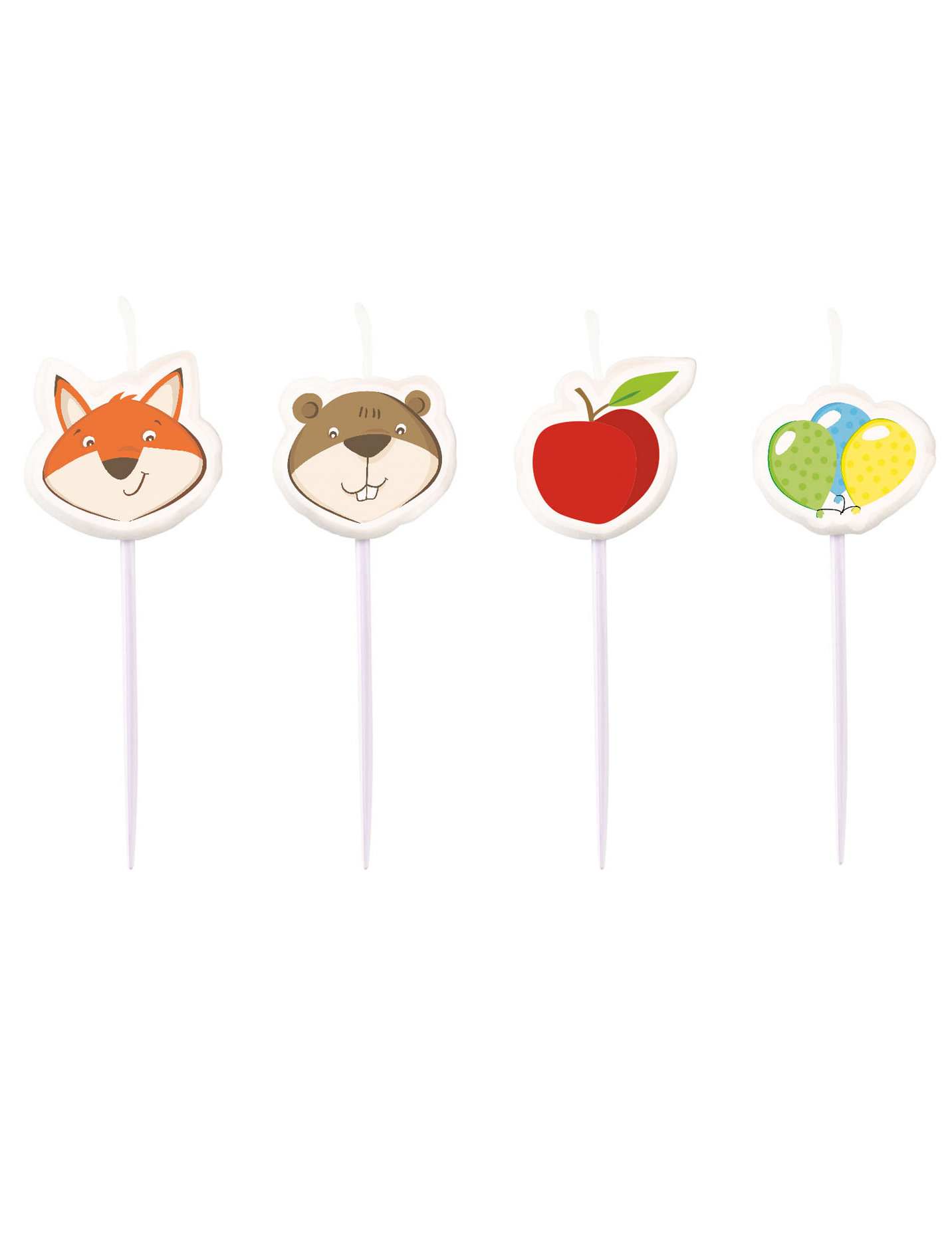 4 Bougies en forme de Renard et Castor