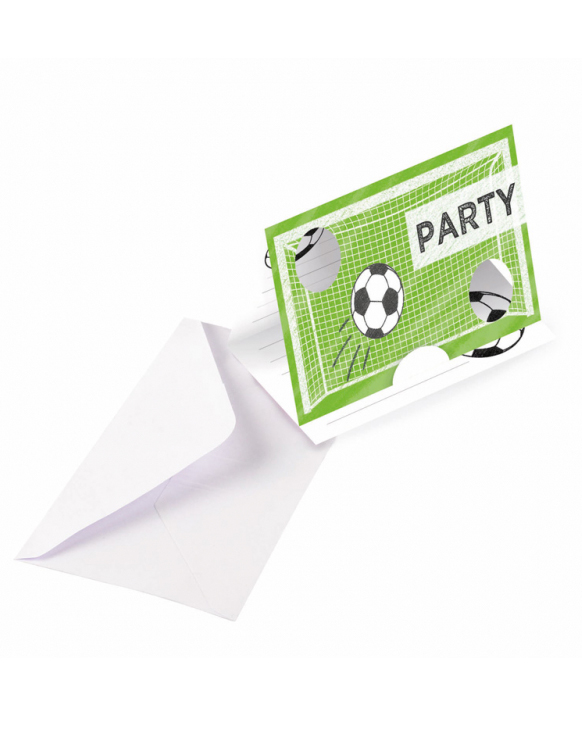 8 Cartons d'invitation Football