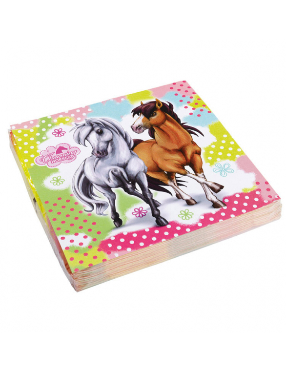 20 Serviettes en papier Charming Horses 33 x 33 cm