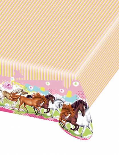 Nappe en plastique Charming Horses 120 x 180 cm