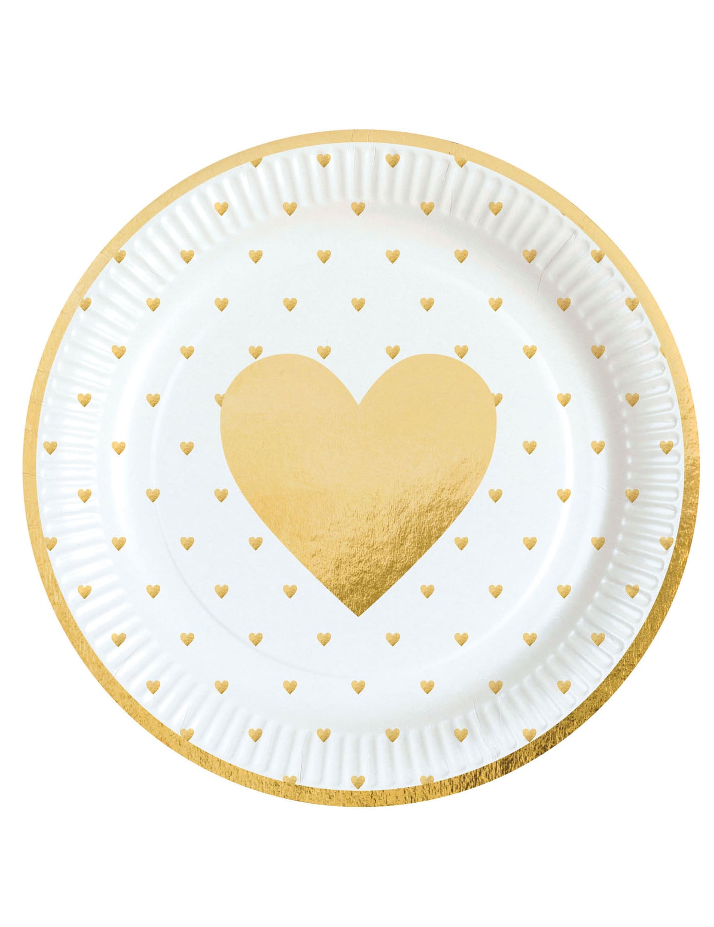 8 Assiettes en carton C ur d'or 23 cm