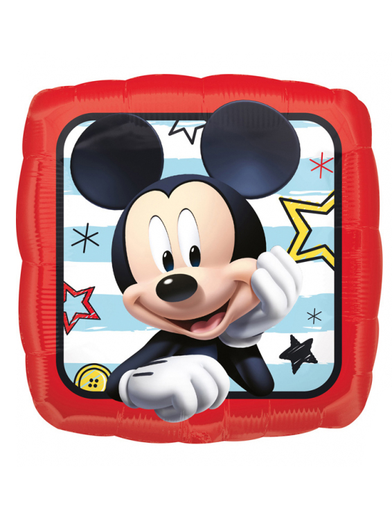 Ballon carré aluminium Mickey 40 x 40 cm