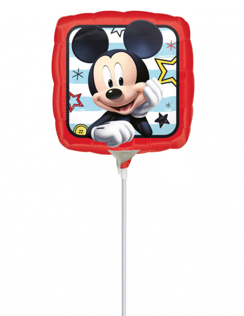 Petit ballon carré aluminium Mickey 23 x 23 cm