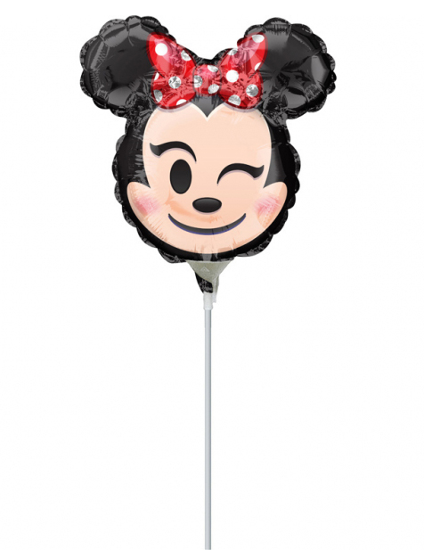 Petit ballon aluminium tête de Minnie Emoji 22 x 22 cm