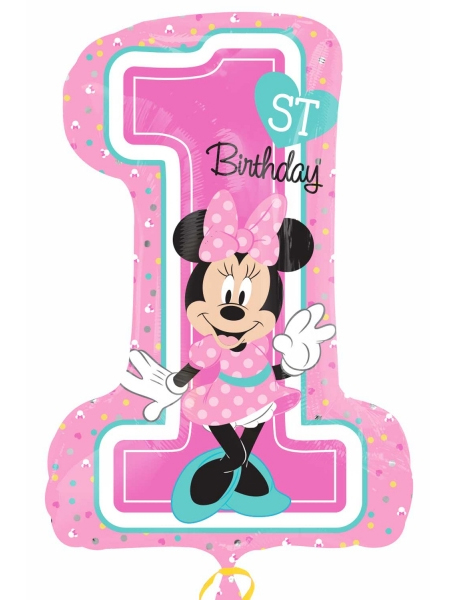Ballon chiffre 1 aluminiumMinnie 48 X 71 cm