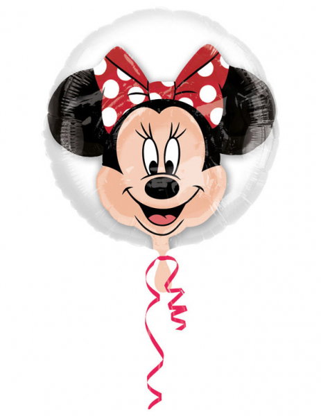 Ballon aluminium double bubble tête de Minnie 60 x 60 cm
