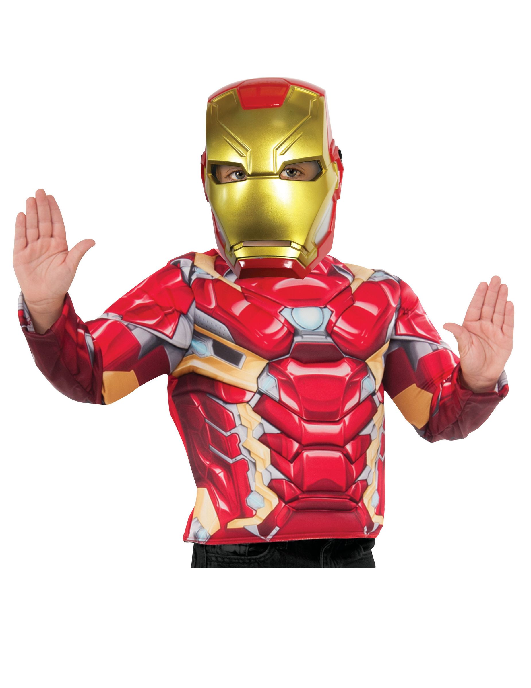 Demi-masque plastique Iron Man enfant