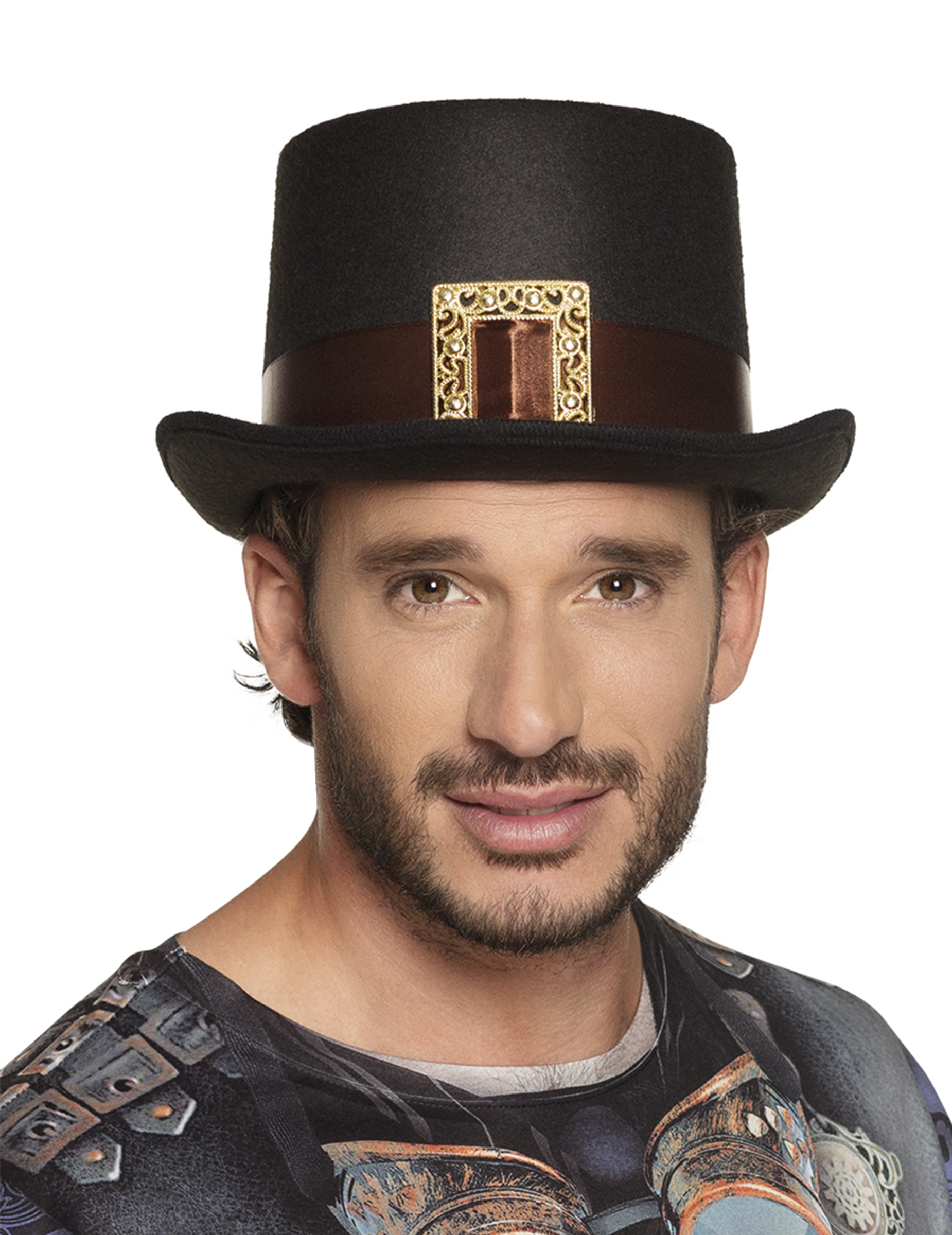 Chapeau haut de forme steampunk avec boucle adulte