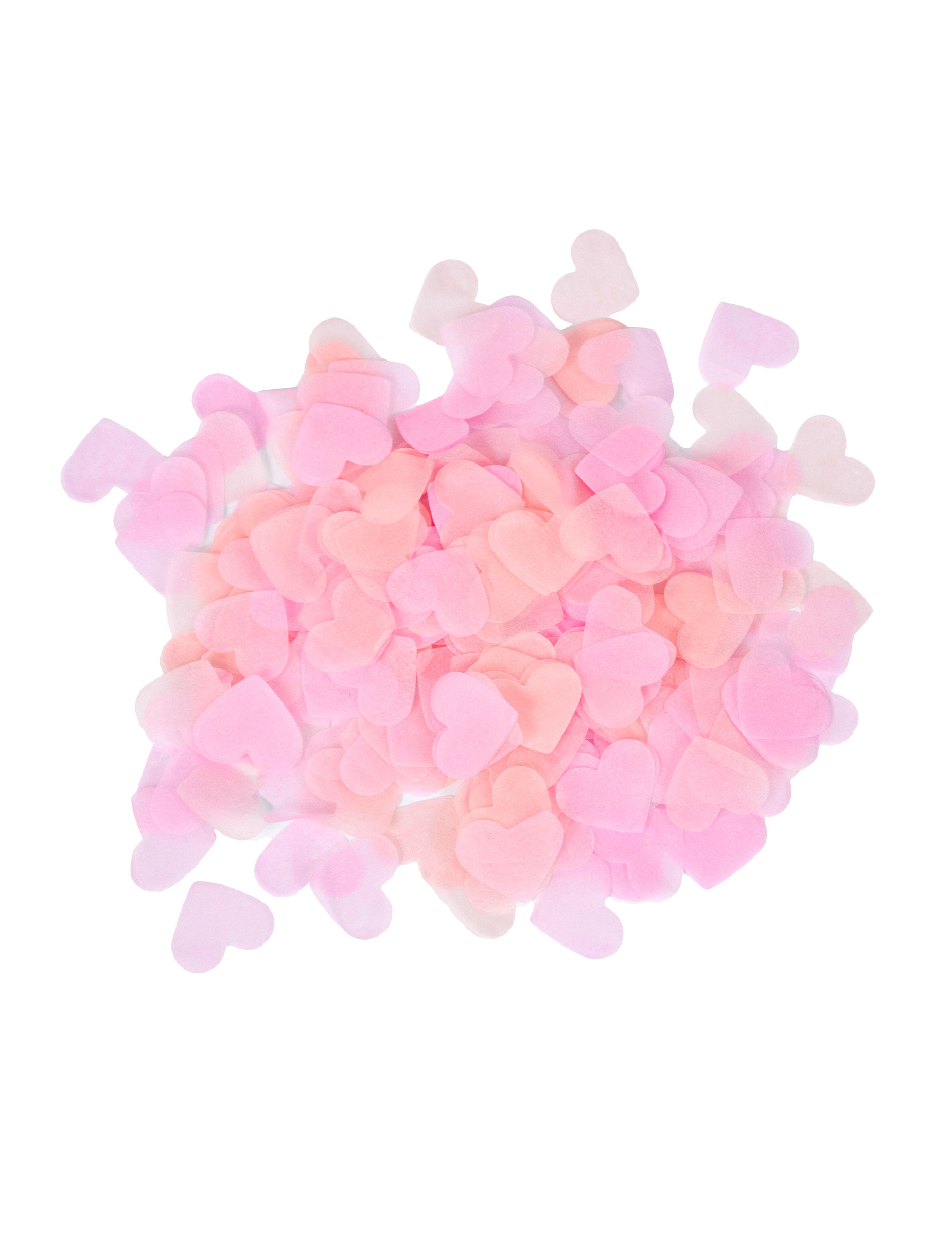 Confettis en papier c urs roses 20 gr