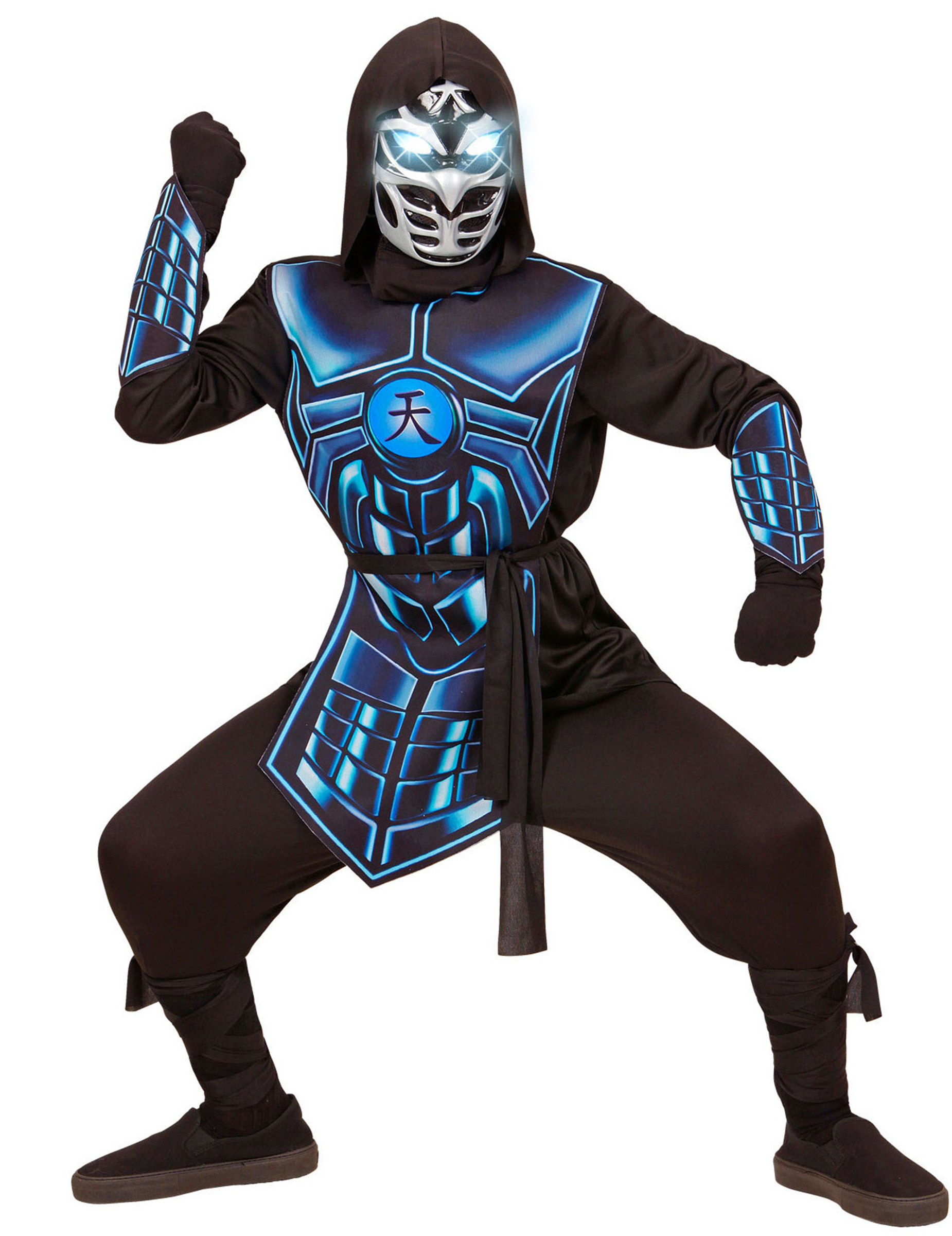 Déguisement cyber ninja lumineux et sonore enfant