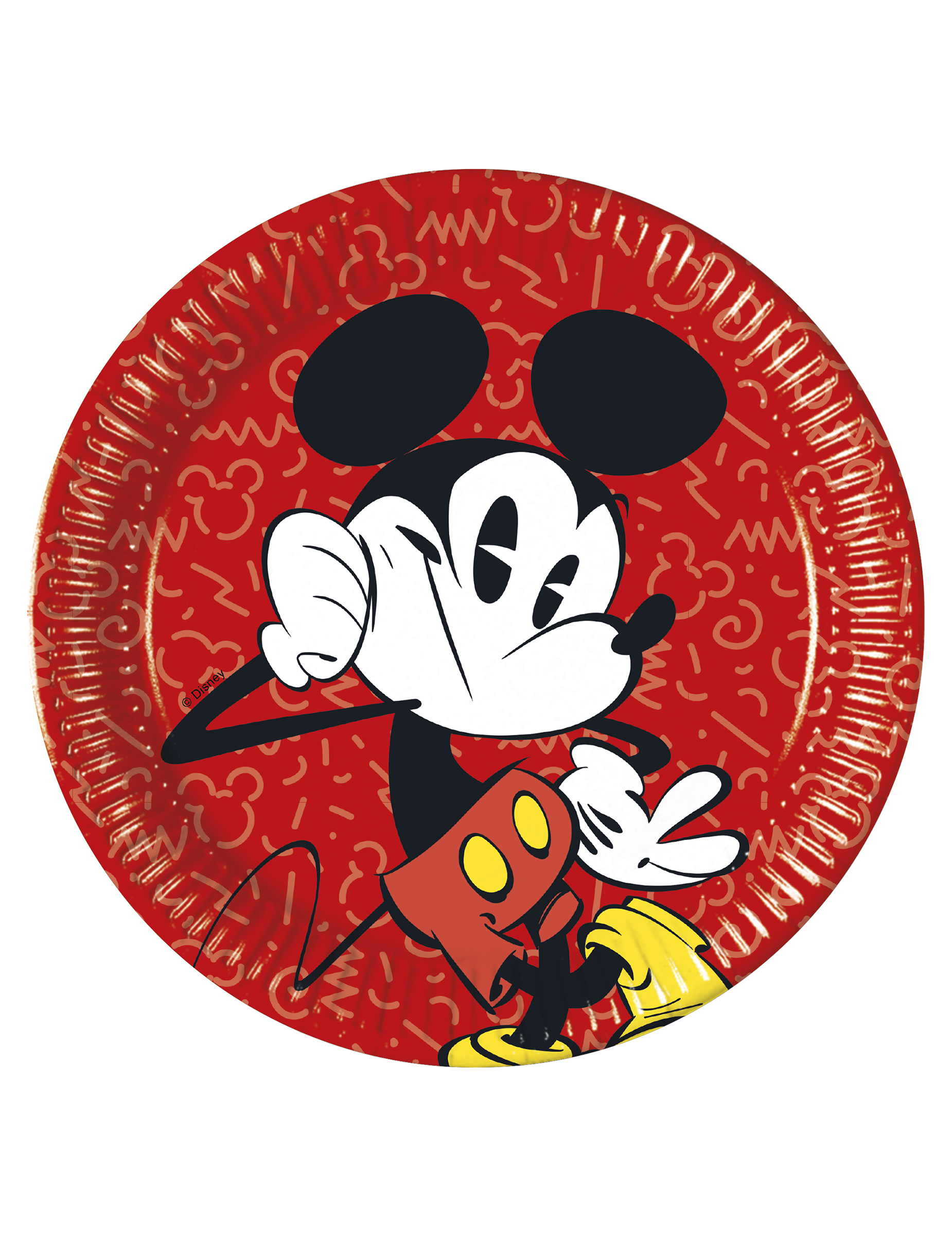 8 Assiettesen carton Mickey rétro 23 cm