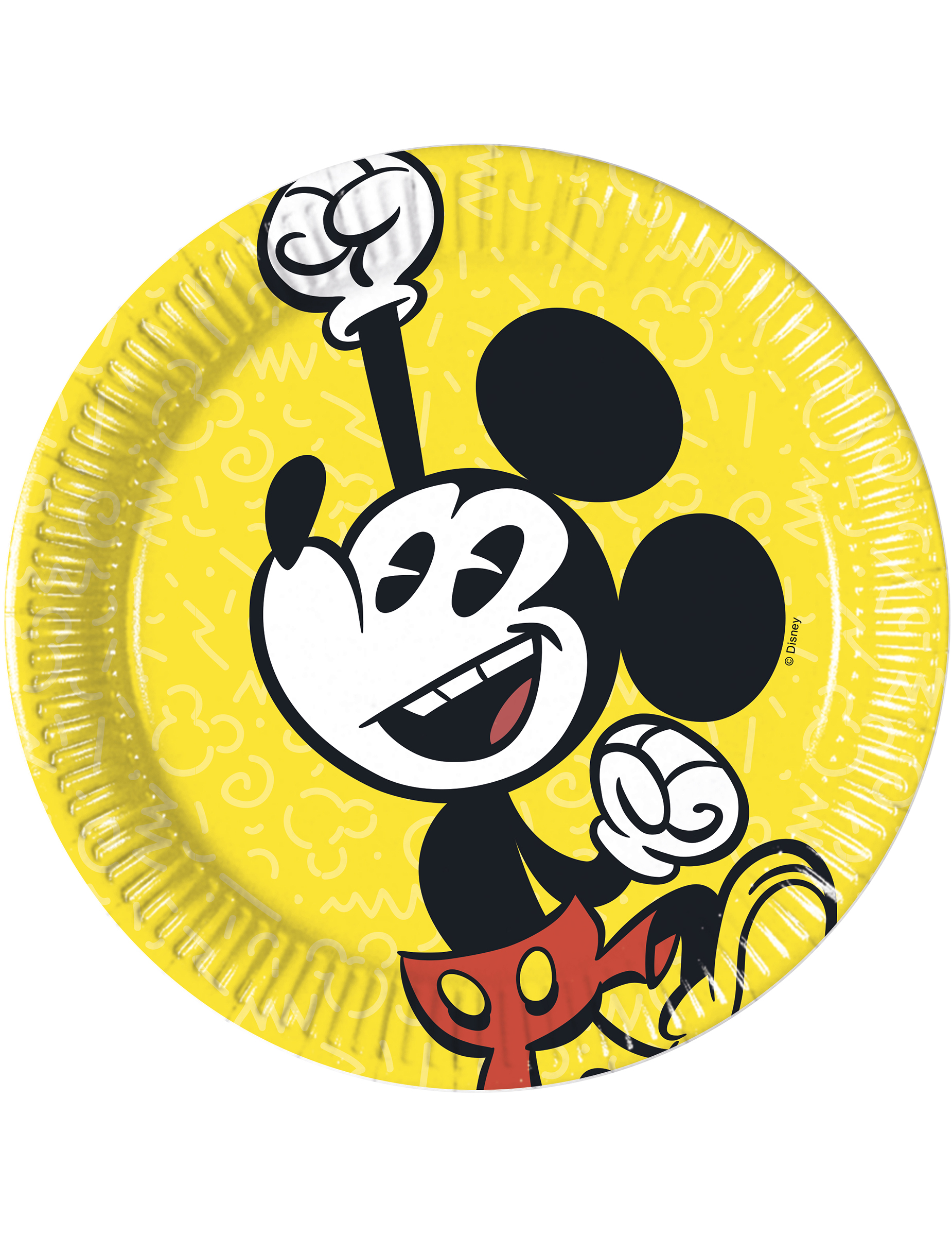 8 Petites assiettes en carton Mickey rétro 20 cm