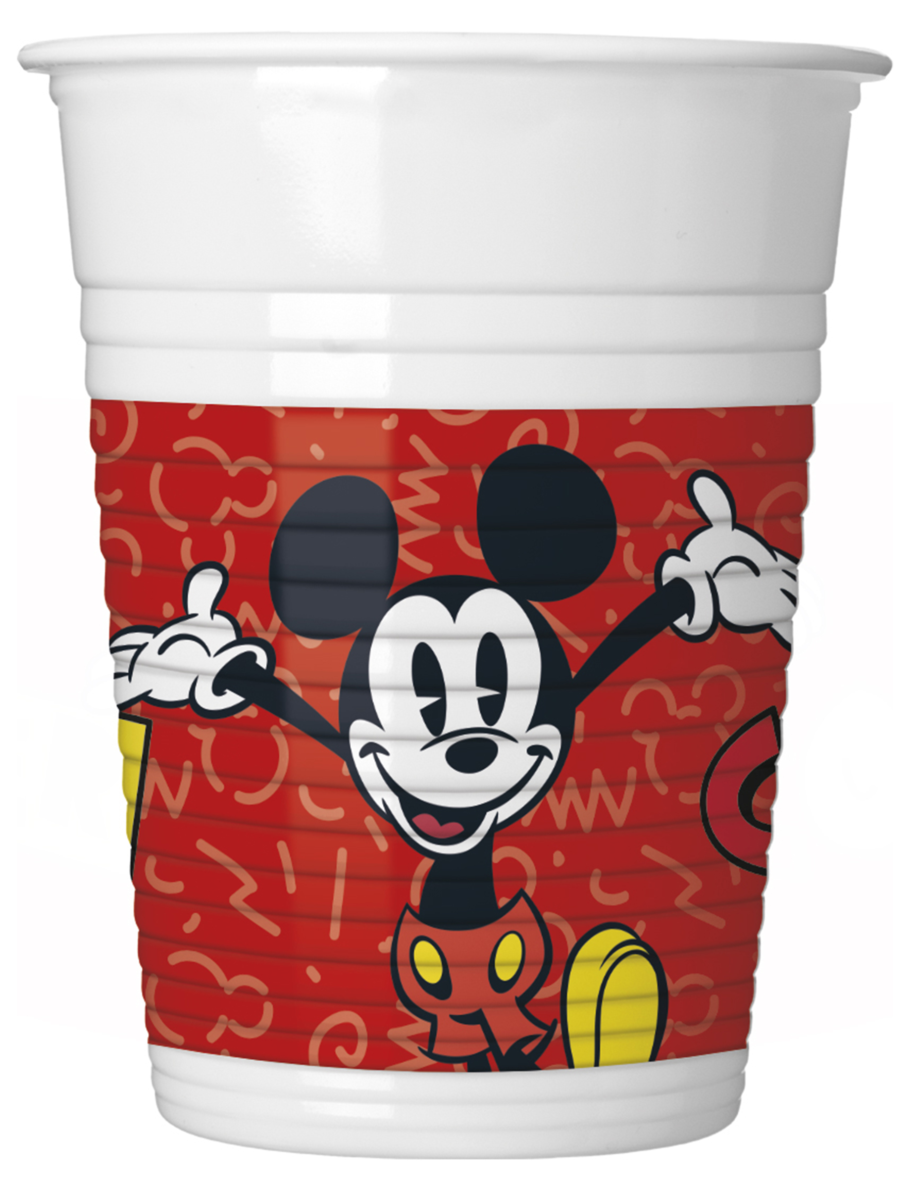 8 Gobelets en plastique Mickey rétro 200 ml