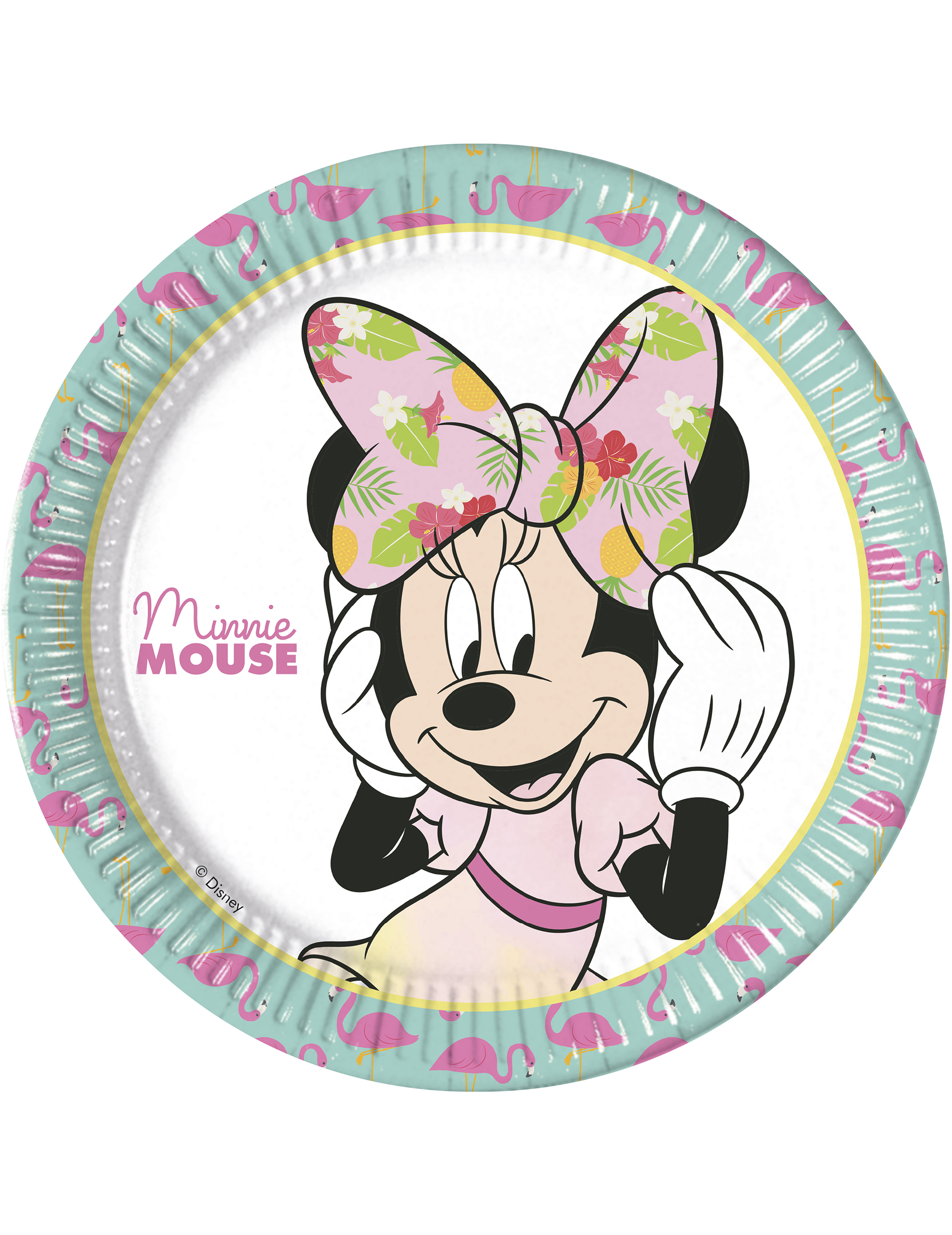 8 Assiettesen carton 23 cm Minnie Tropical