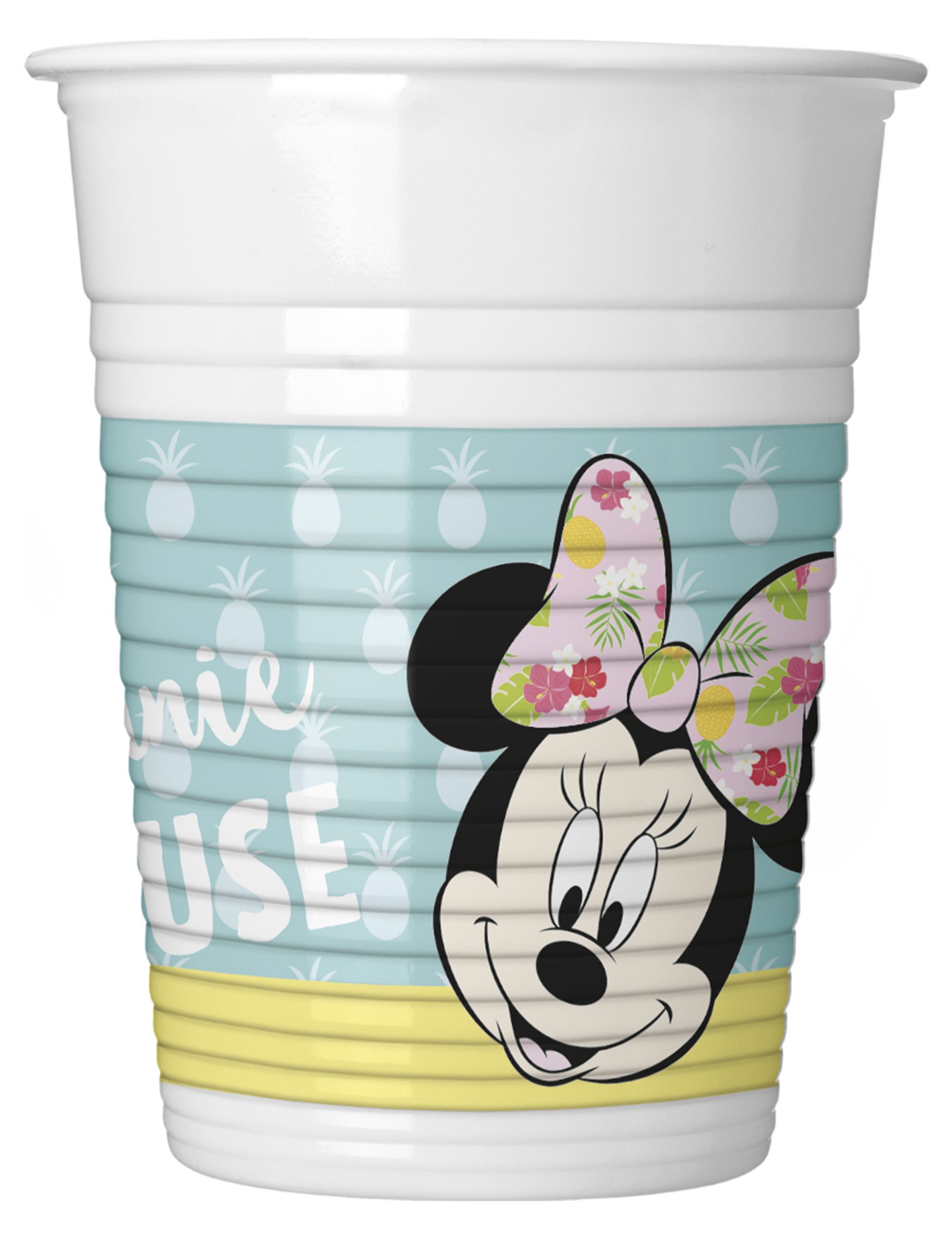 8 Gobelets en plastique Minnie Tropical 200 ml