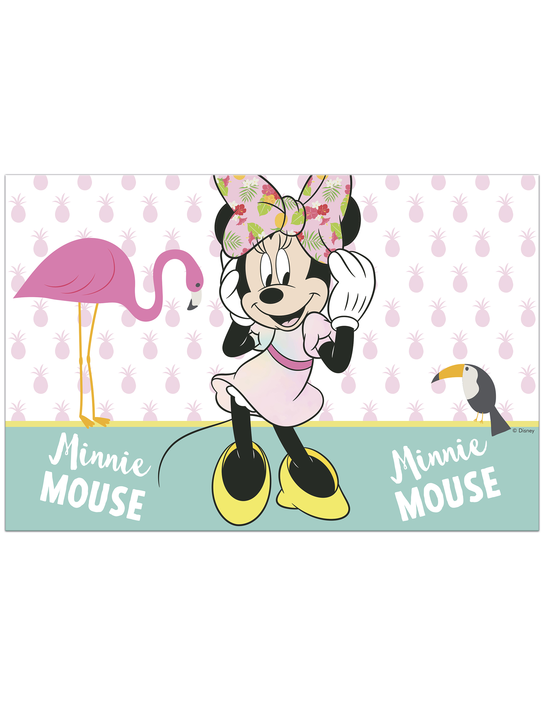 Nappe en plastique Minnie Tropical 120 x 180 cm