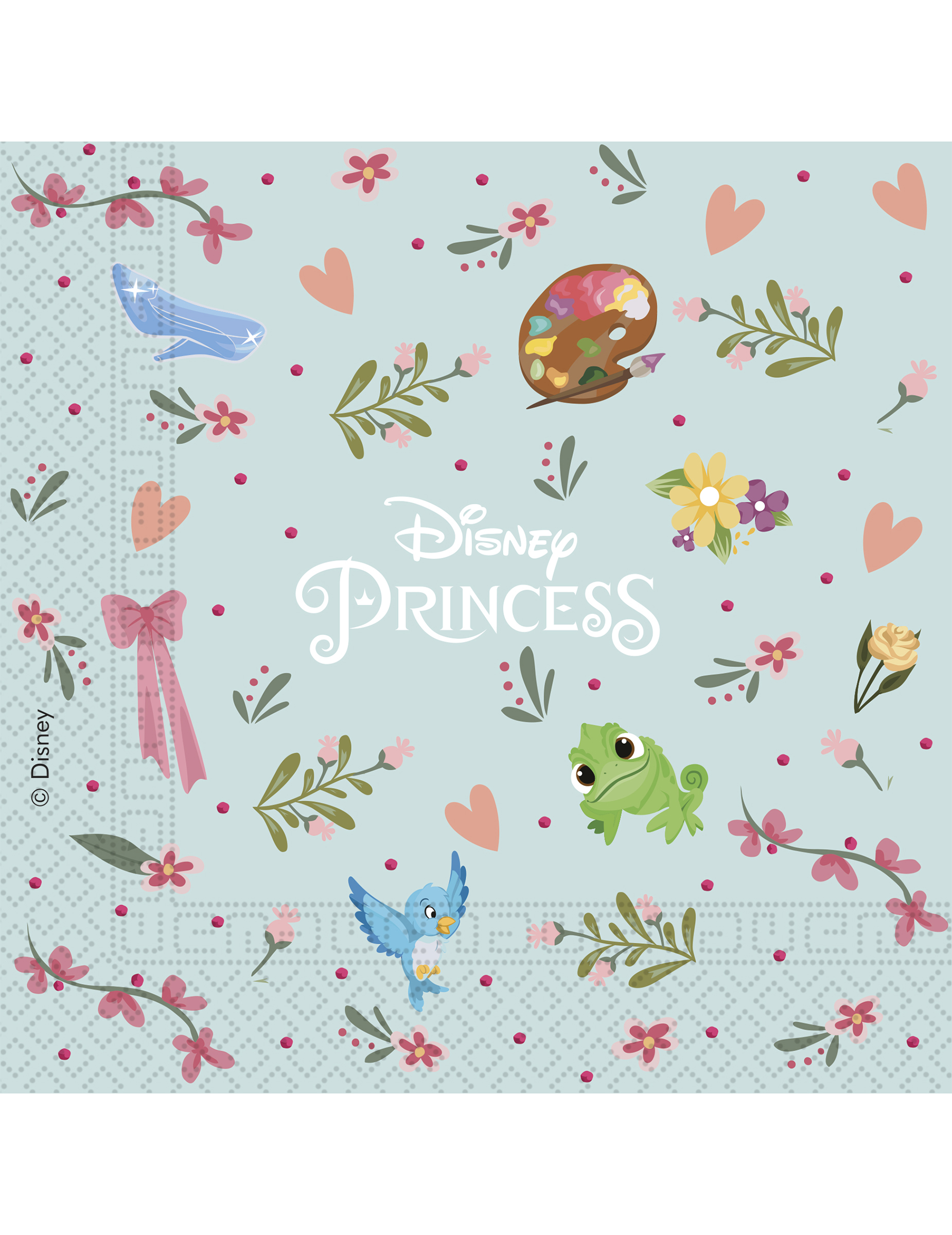20 Serviettes en papier Princesses Disney 33 cm