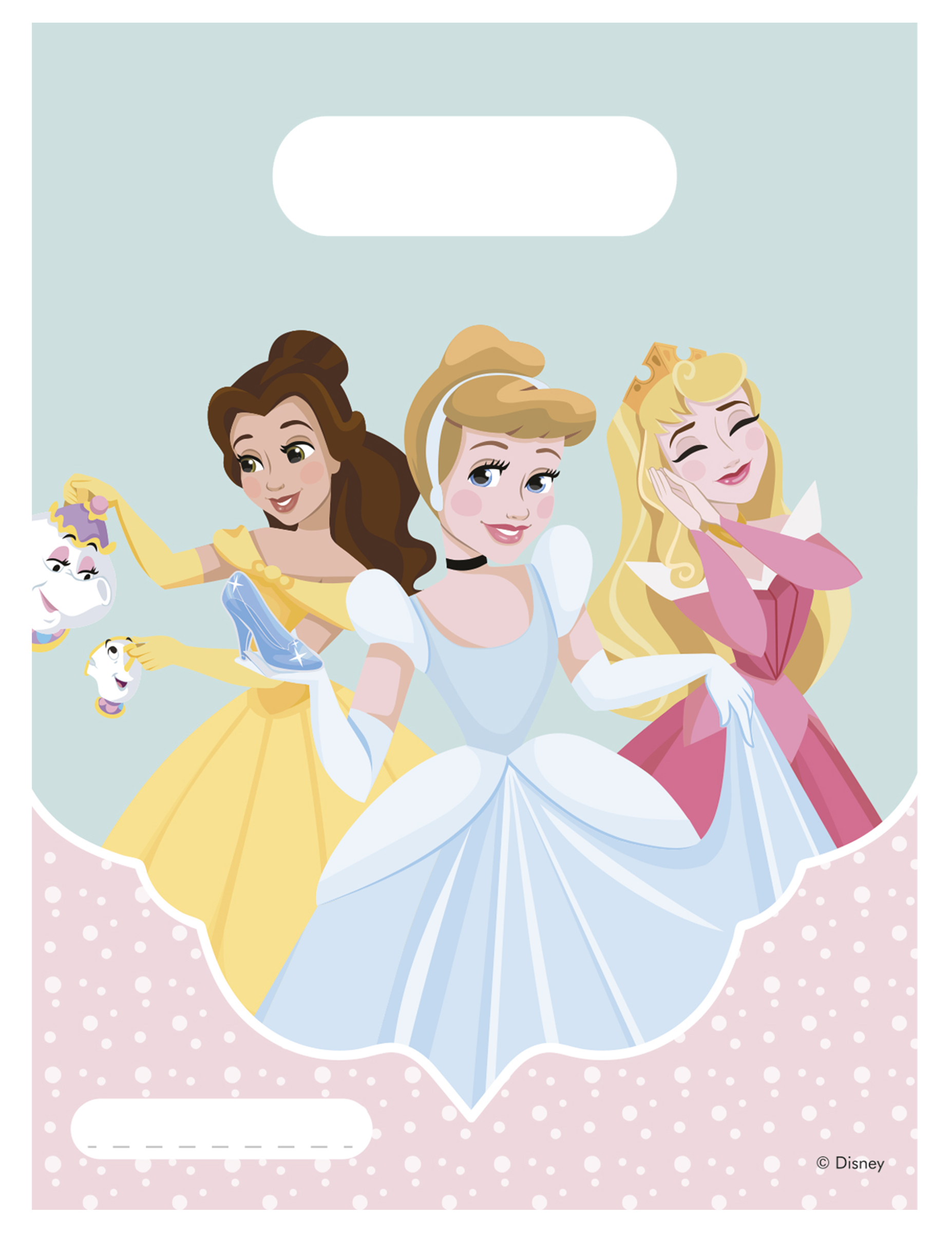 6 Sacs à cadeaux Princesses Disney 16.5 x 23 cm