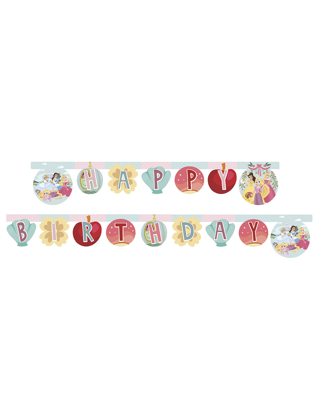 Guirlande happy birthday Disney Princesses 200 x 16 cm