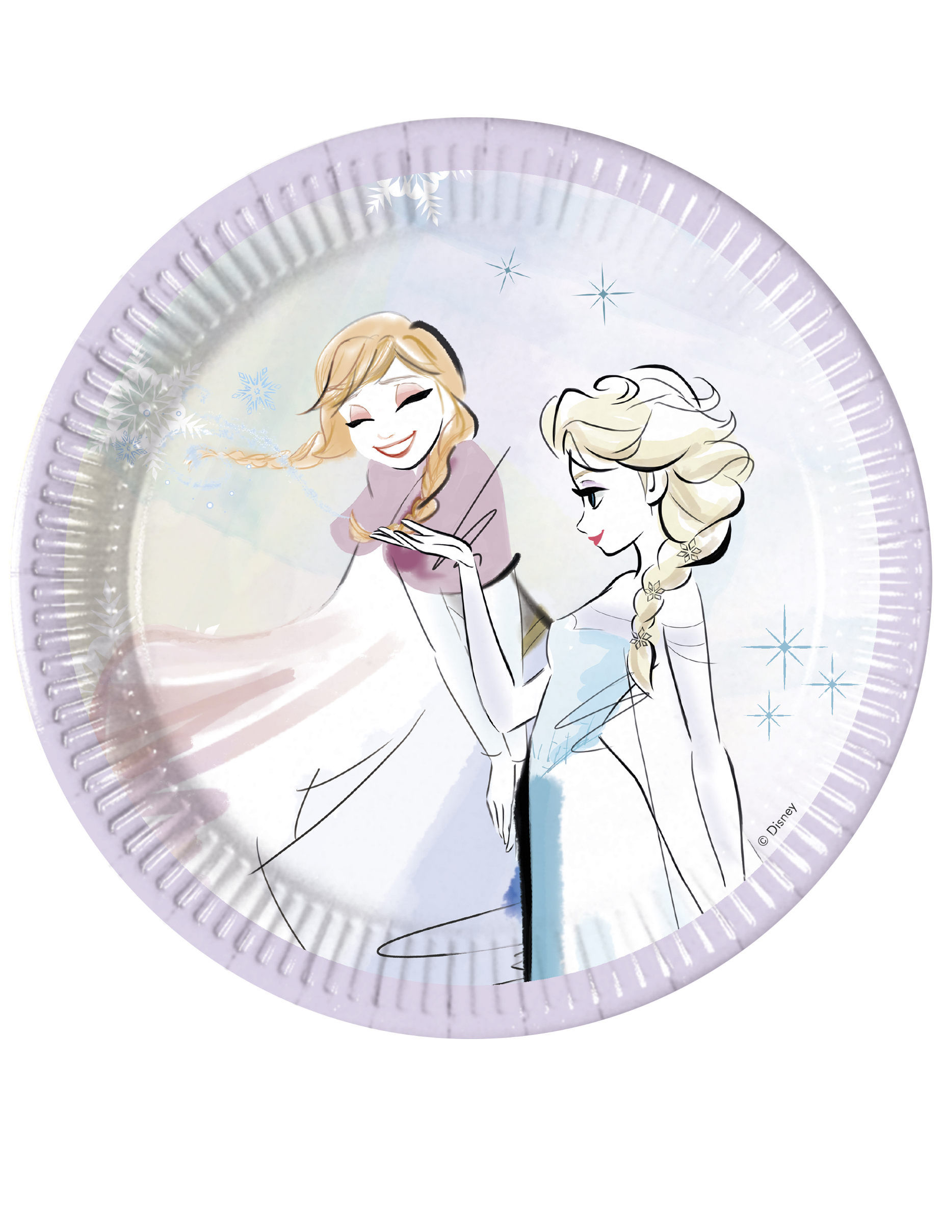 8 Assiettes en carton La reine des neiges 20 cm