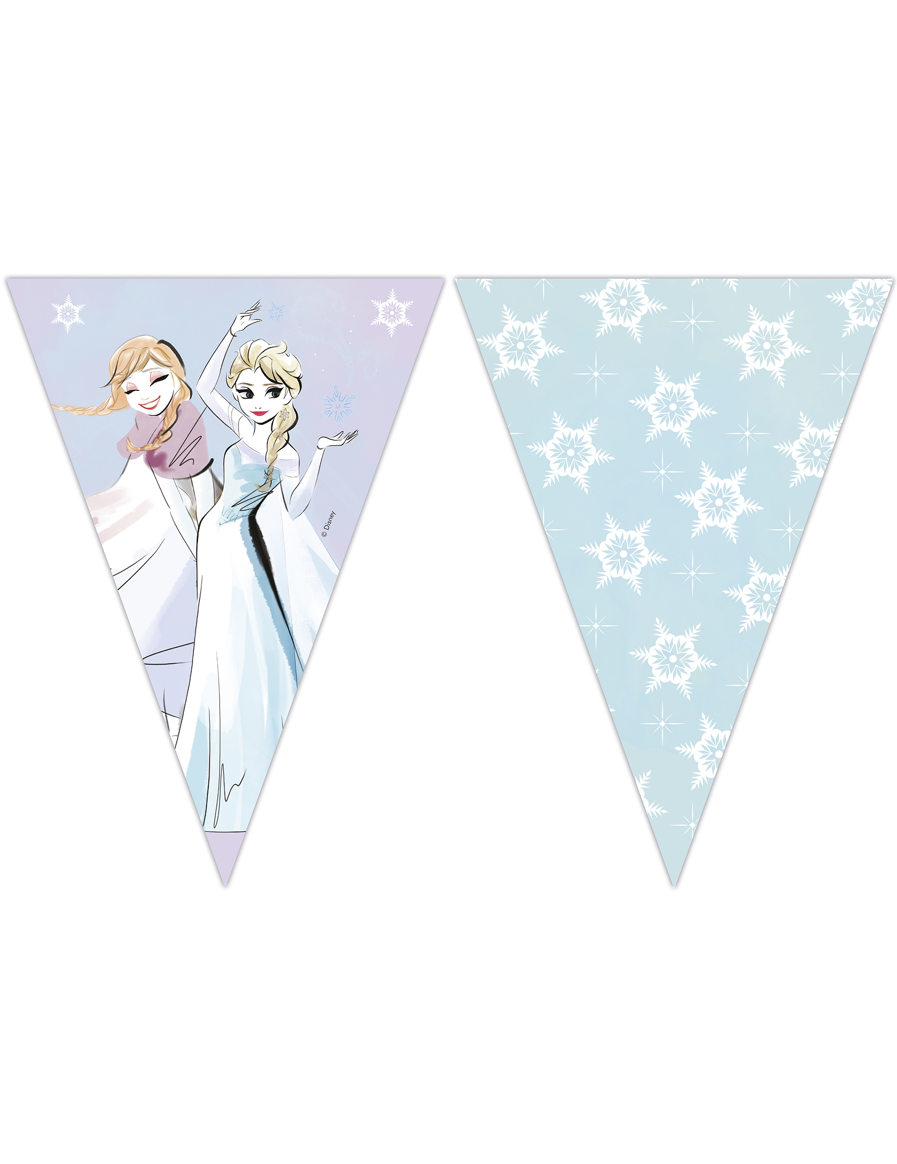 Guirlande 9 fanions La reine des neiges 2,3 m x 25 cm