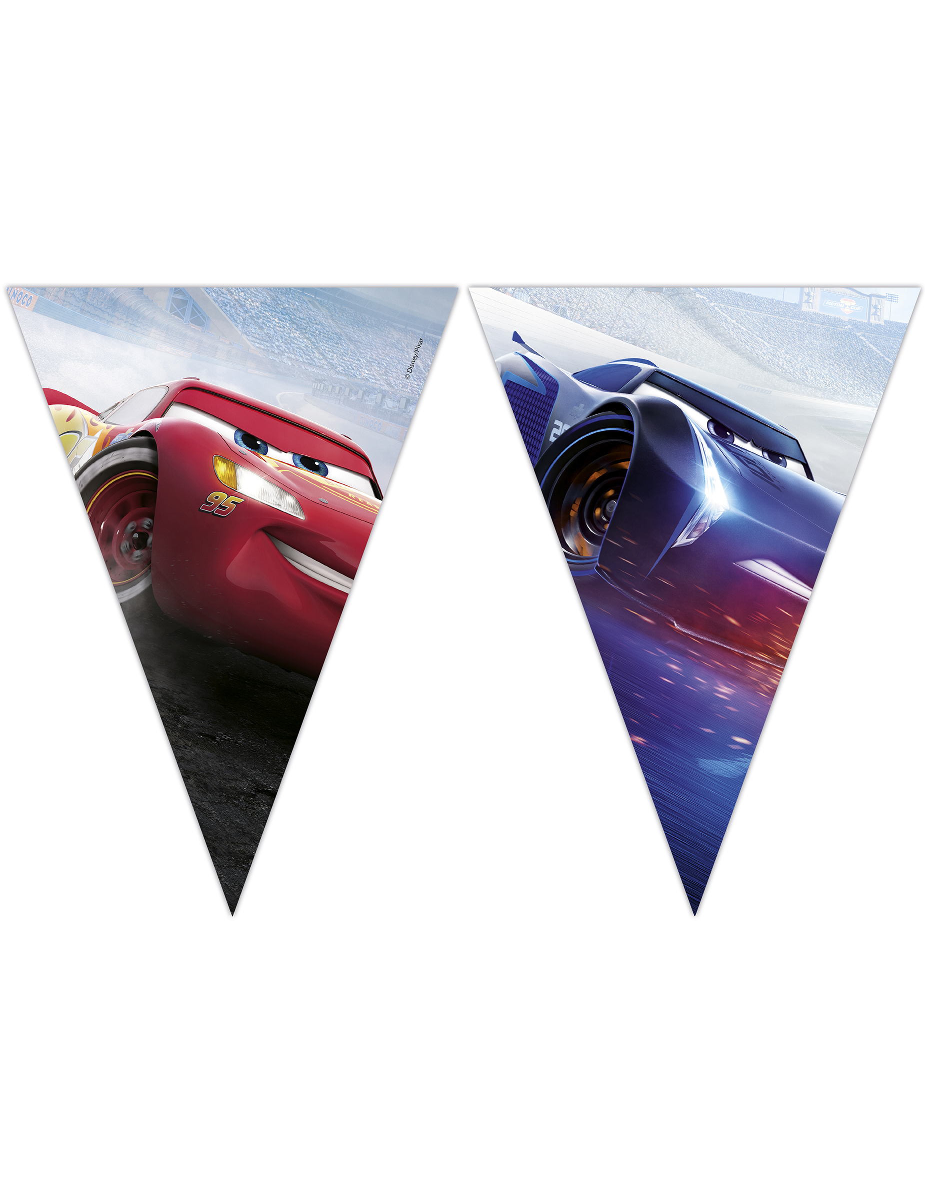 Guirlande 9 fanions Cars 3 2,3 m x 25 cm
