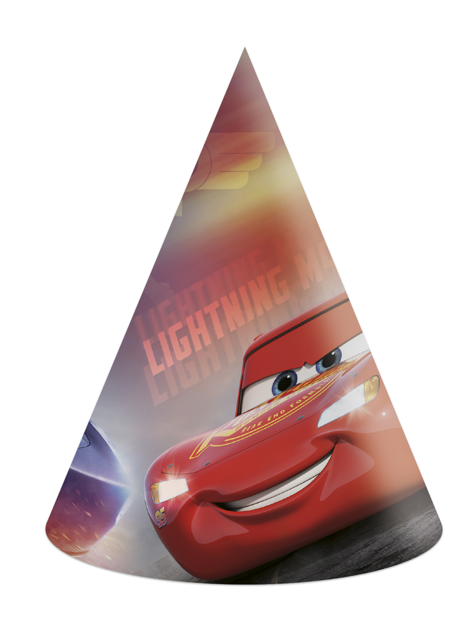 6 chapeaux de fête en carton Cars 3