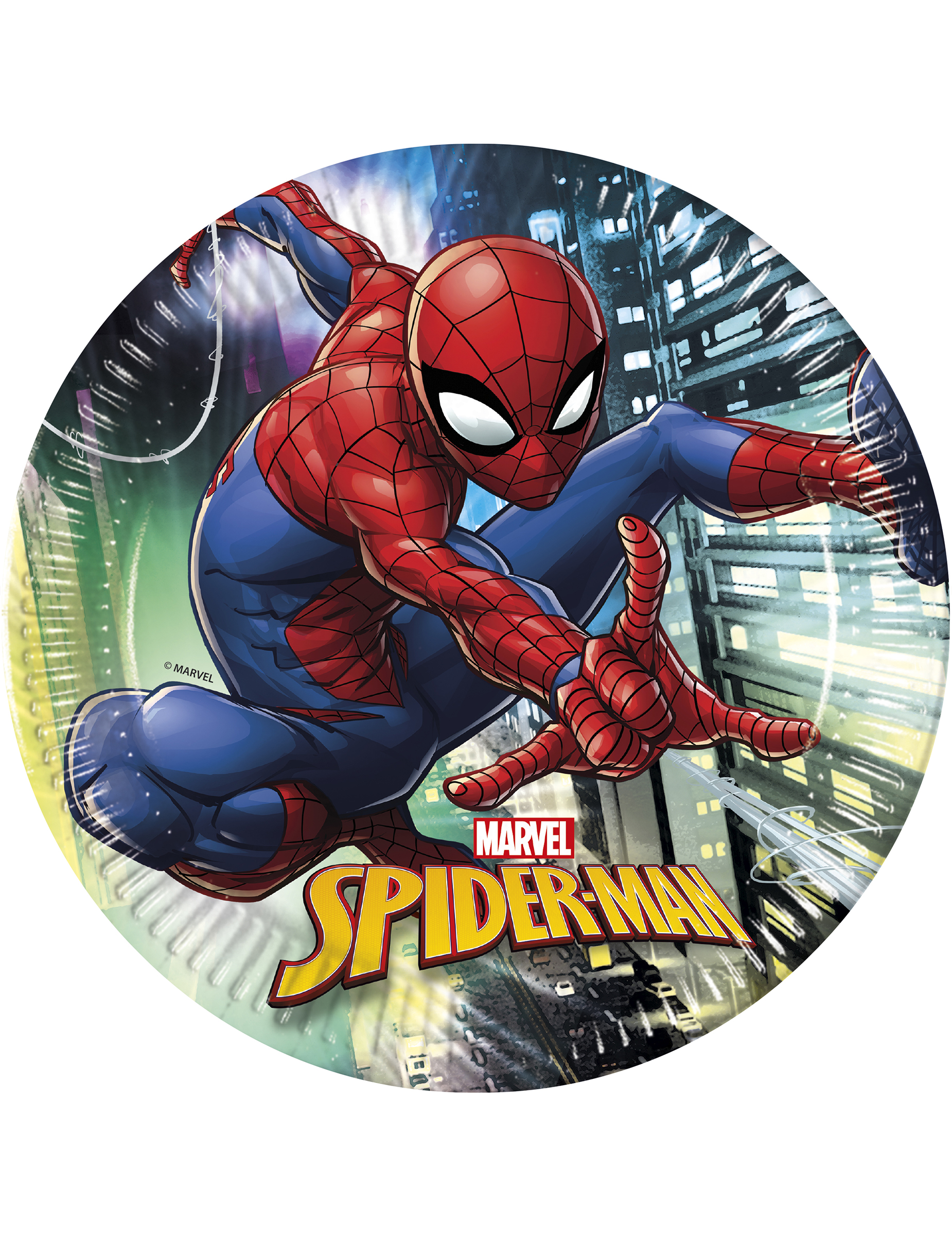 8 Assiettes en carton Spiderman 23 cm