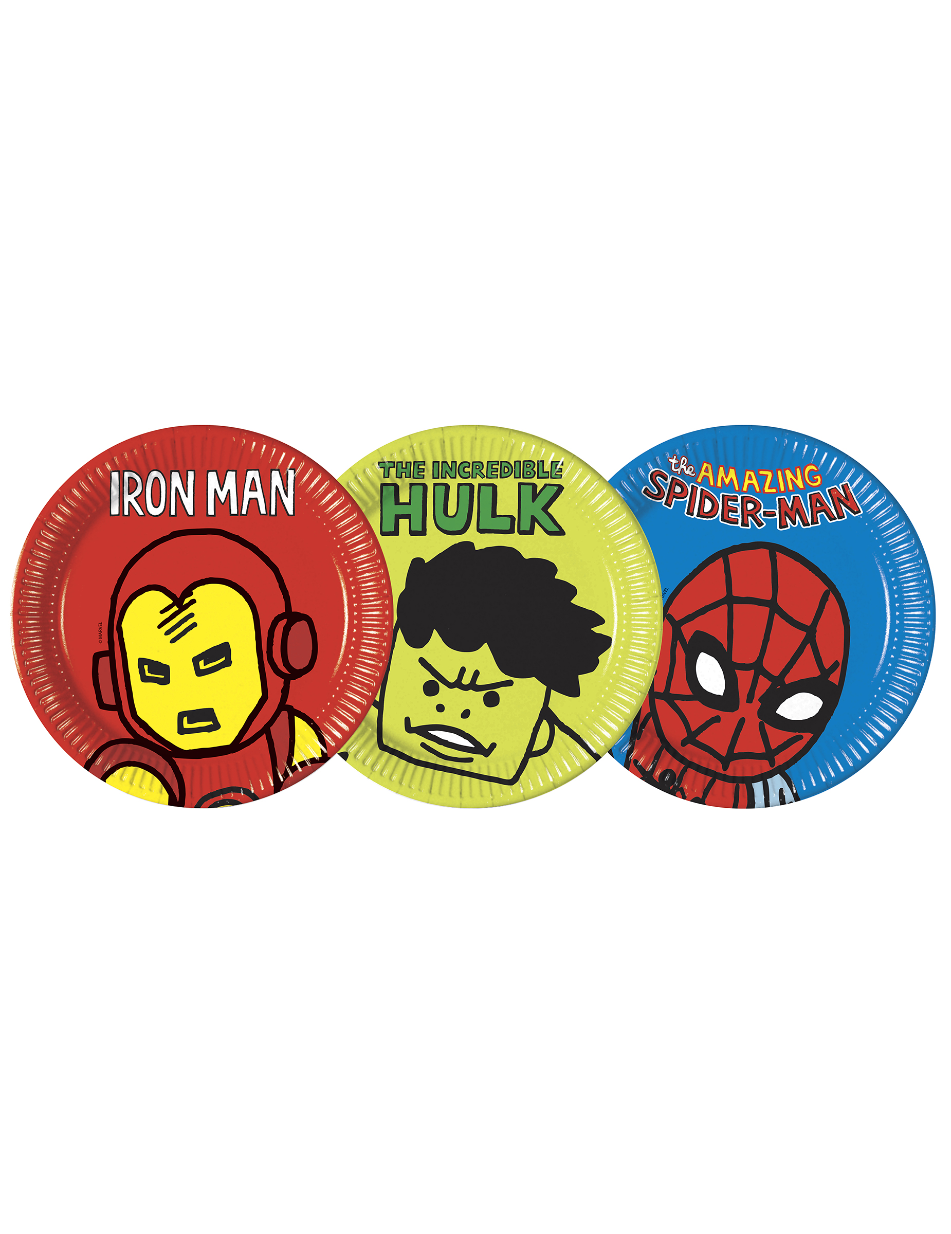8 Assiettes en carton Avengers pop comic 23 cm