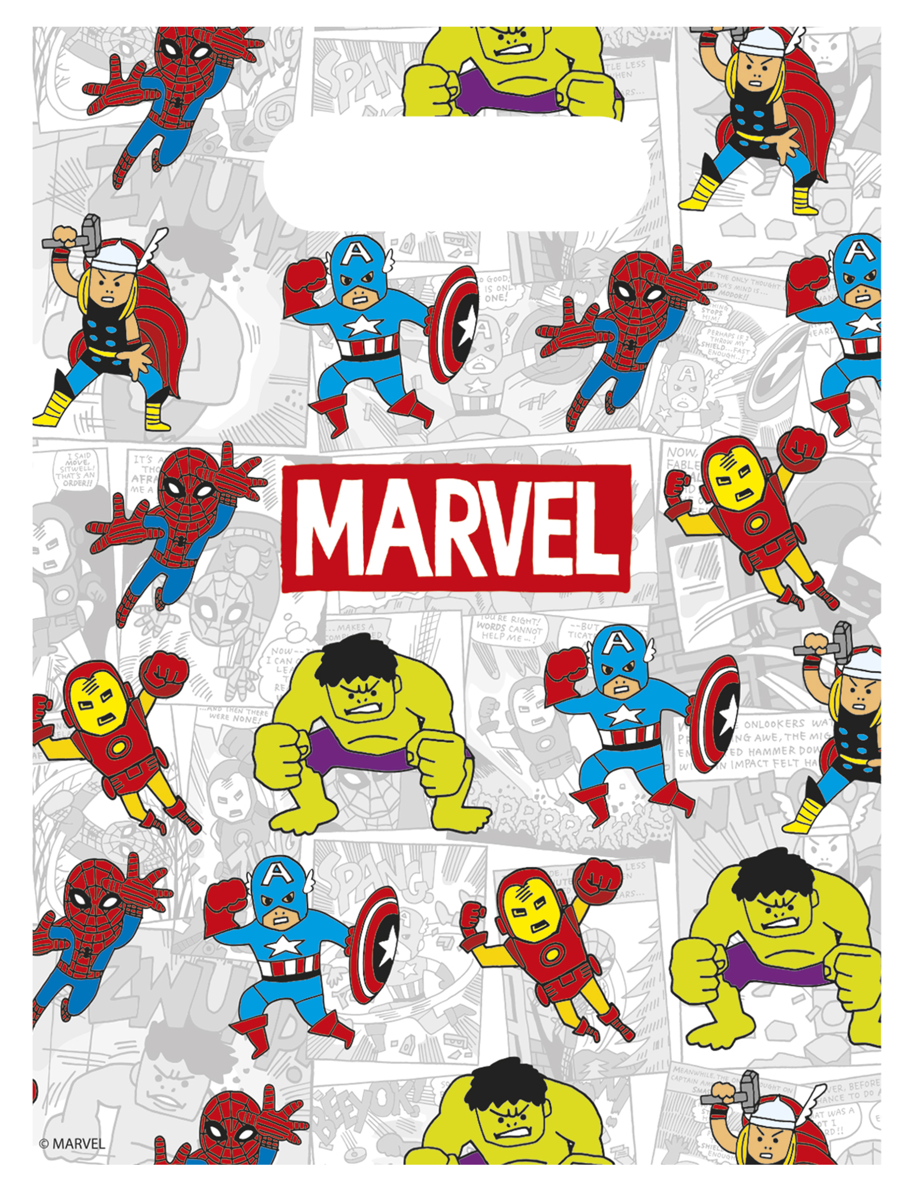 6 Sacs à cadeaux Avengers pop comic 16 x 23 cm