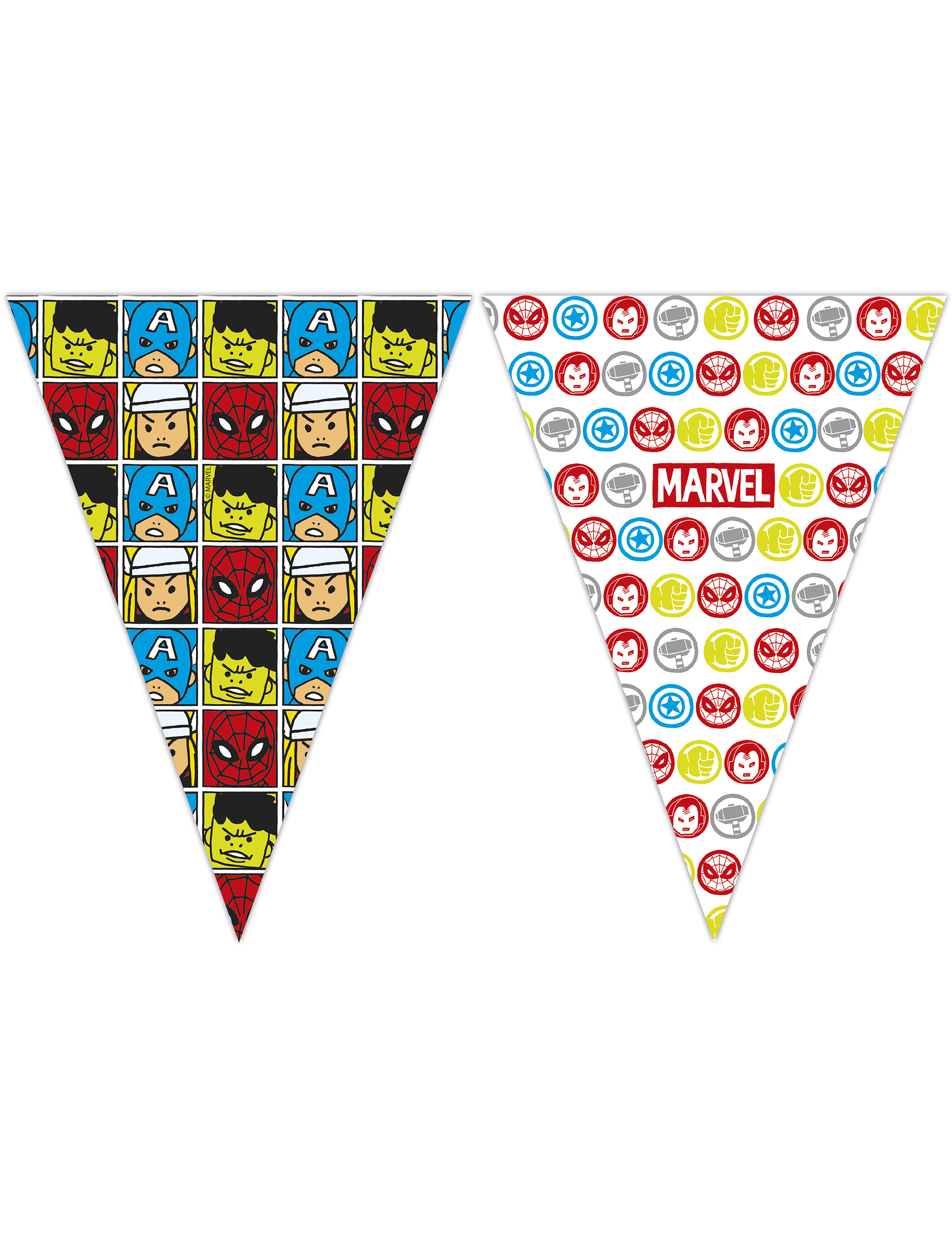 Guirlande à fanions Avengers pop comic 2,3 x 25 cm