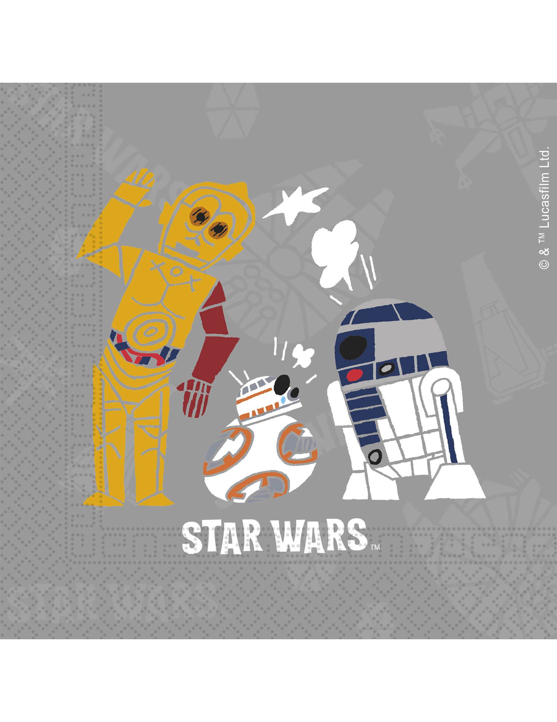 20 Serviettes en papier Star Wars Forces 33 x 33 cm