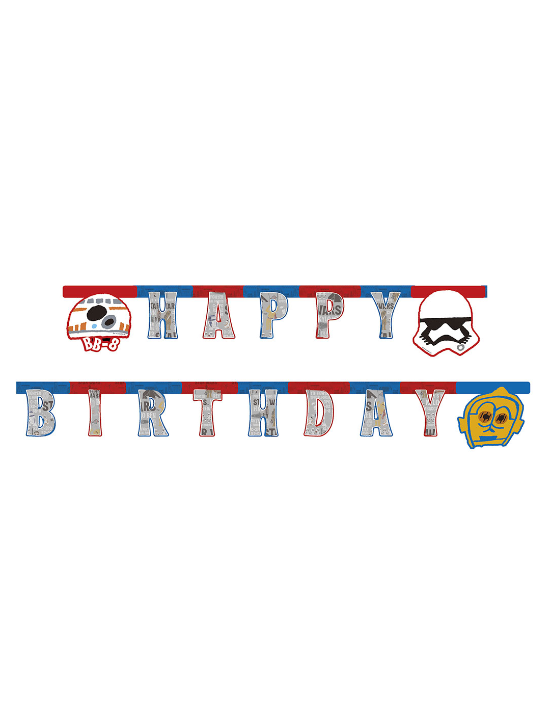 Guirlande happy birthday Star Wars Forces 200 x 16 cm