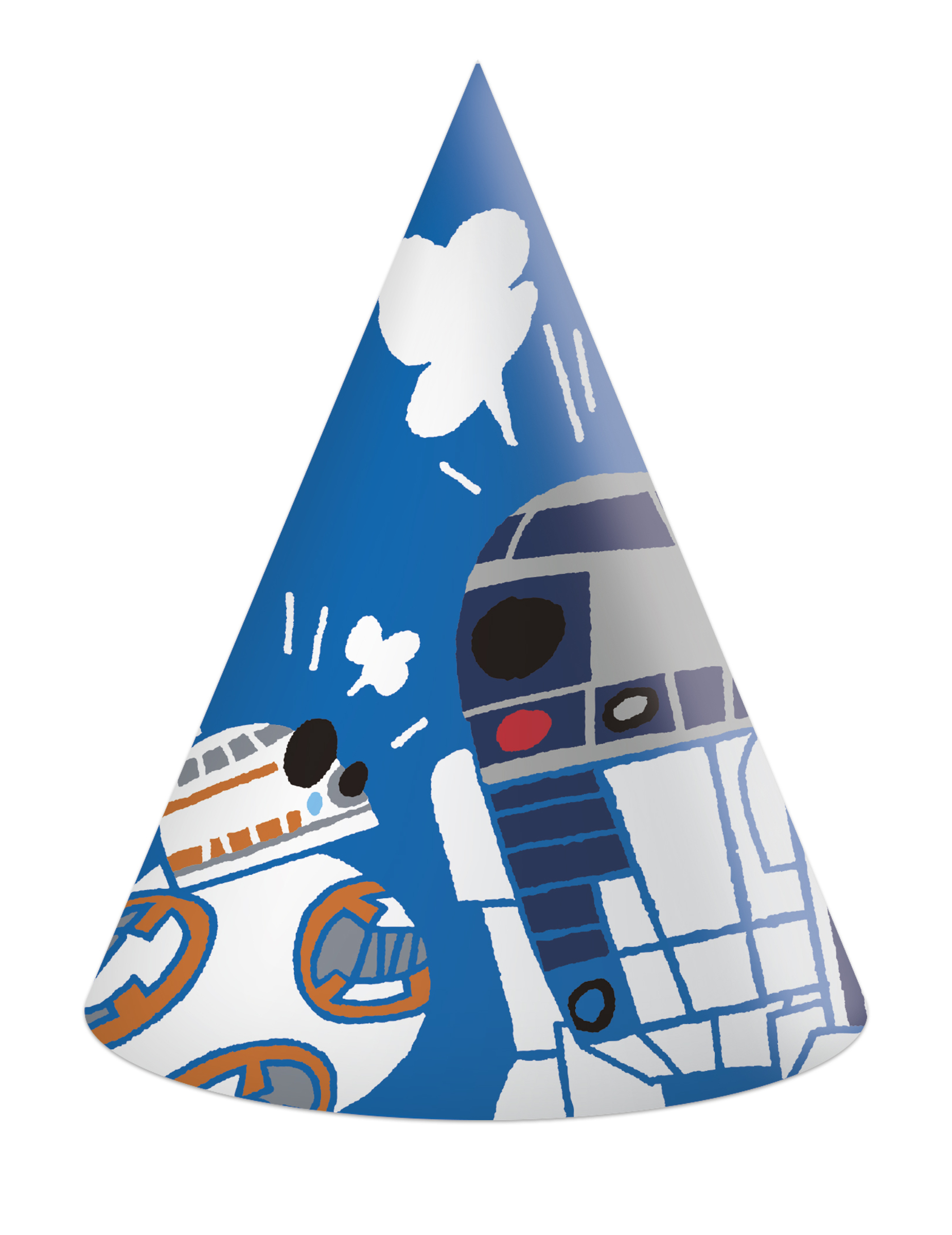 6 chapeaux de fête en carton Star Wars Forces