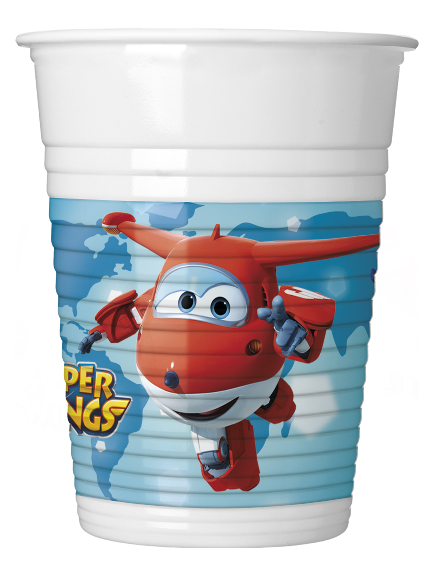 8 Gobelets en plastique Super Wings 200 ml