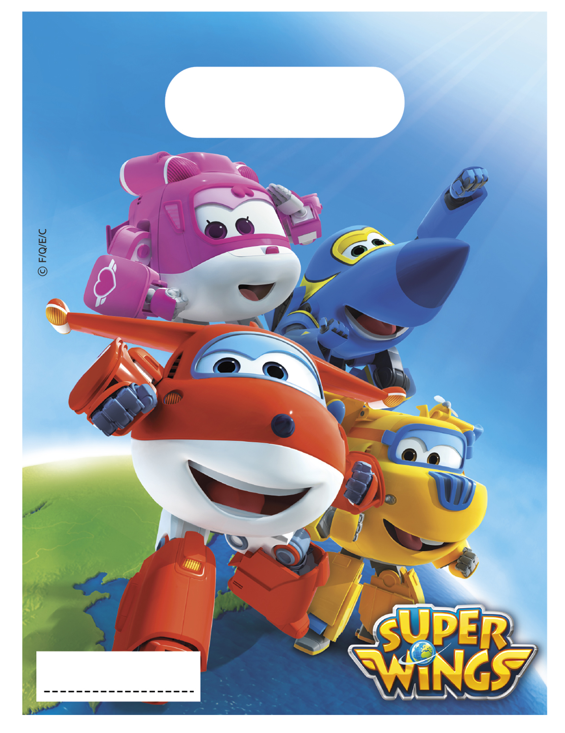 6 Sacs à cadeaux Super Wings