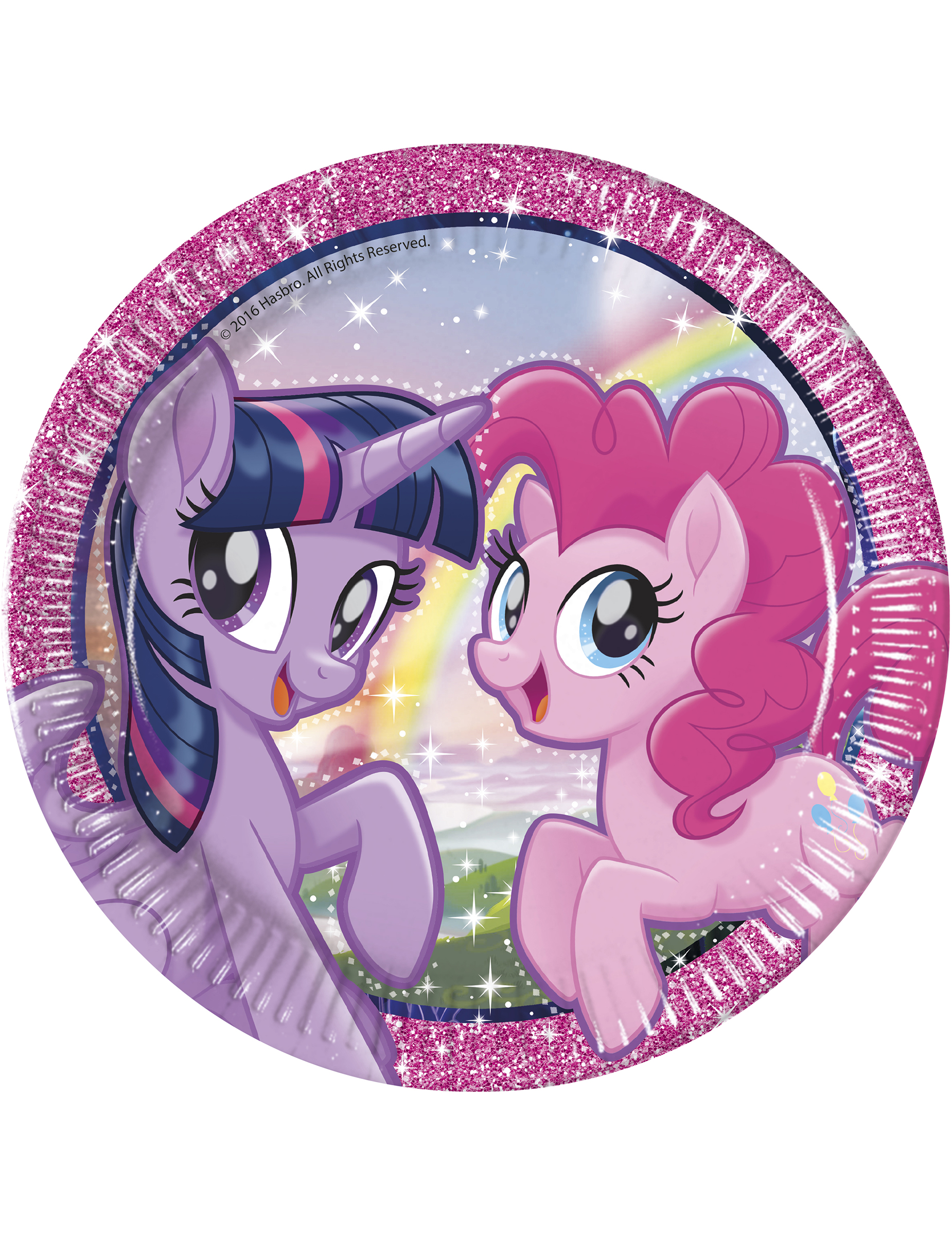 8 Assiettesen carton 23cm Pony & Friends