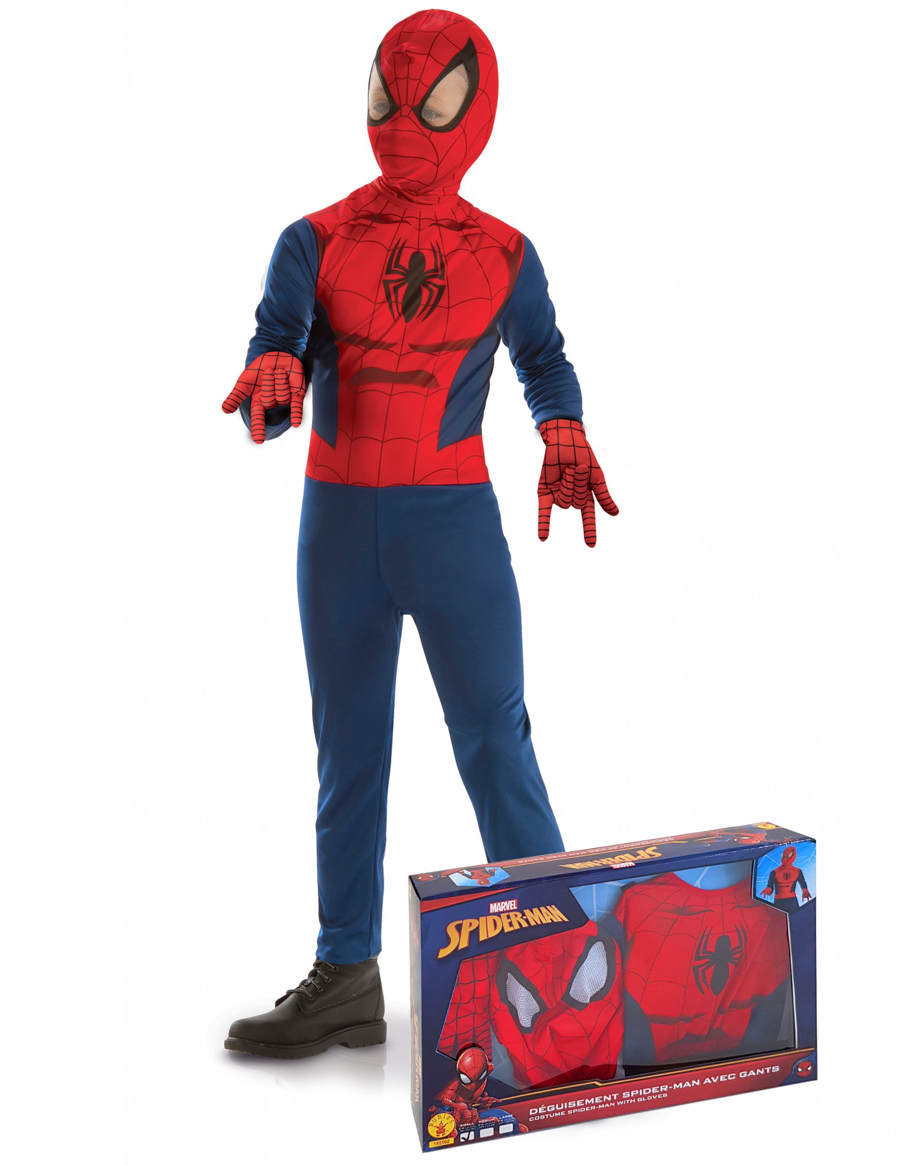 Coffret classique Spiderman avec gants garçon