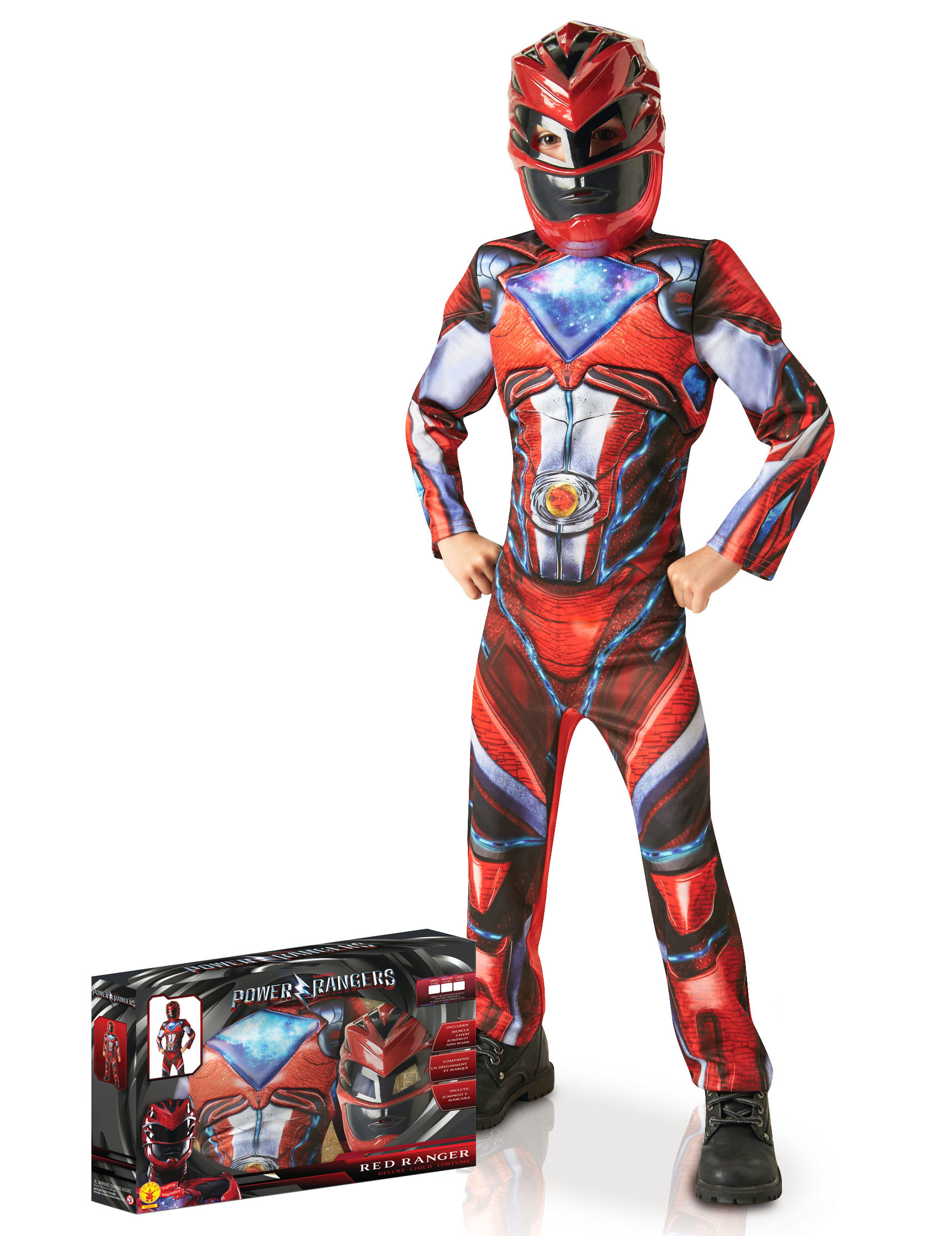 Coffret déguisement luxe Power Rangers rouge enfant