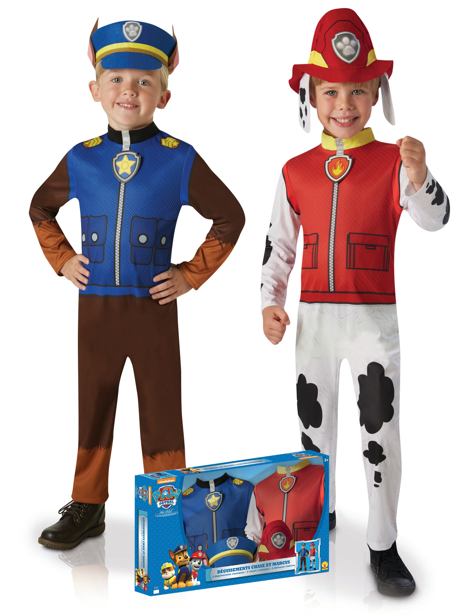 Coffret déguisement duo classique Chase et Marcus garçon
