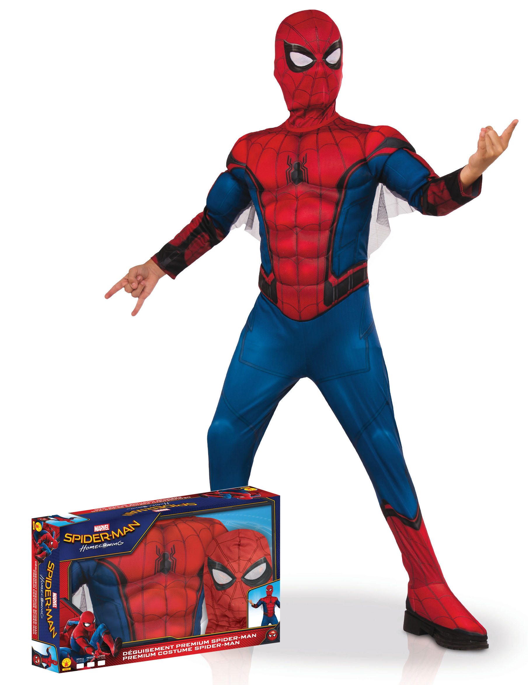 Coffret déguisement luxe Spiderman Homecoming garçon